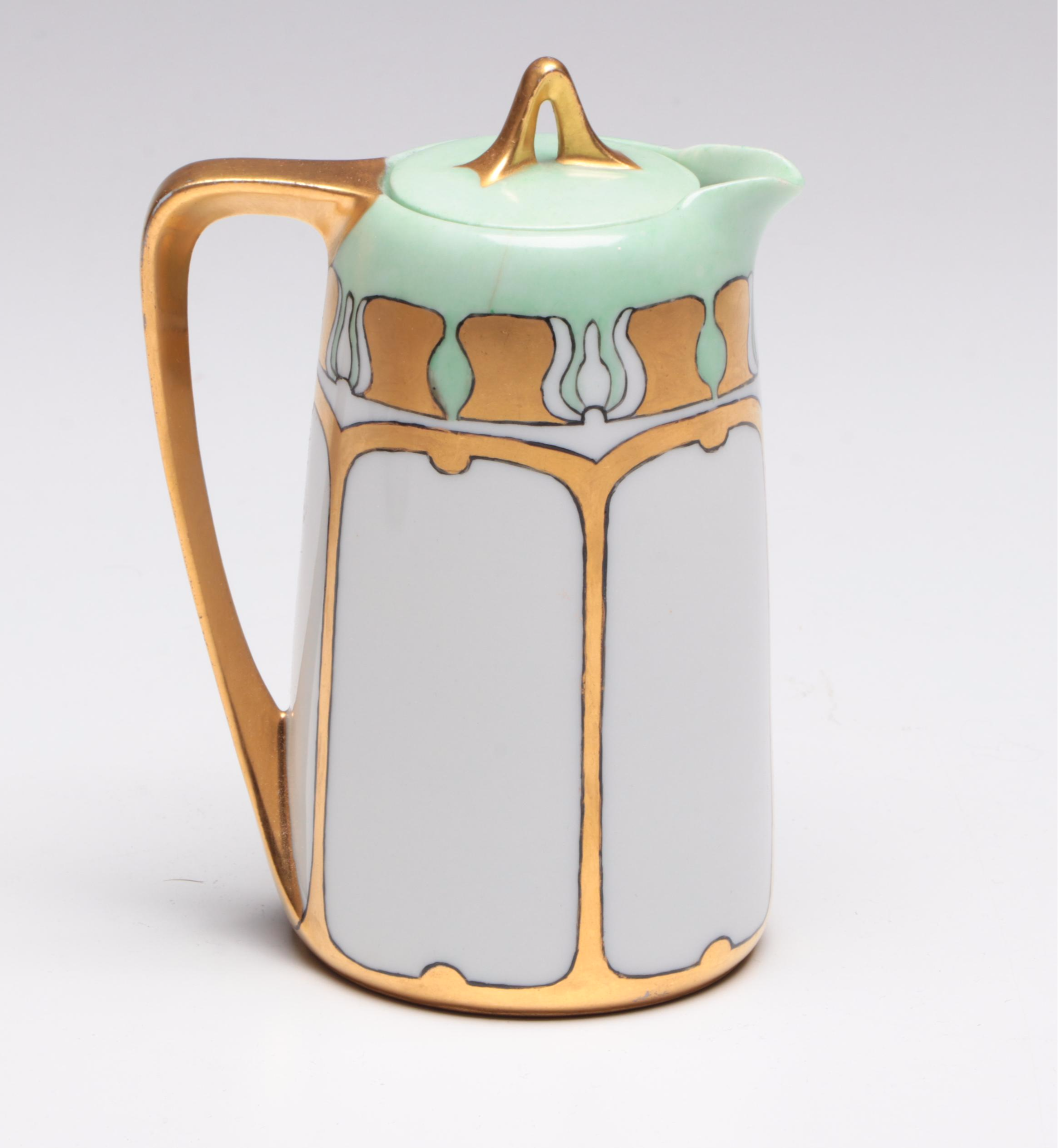 EAPG Compote with Nippon Vase and Other Tableware