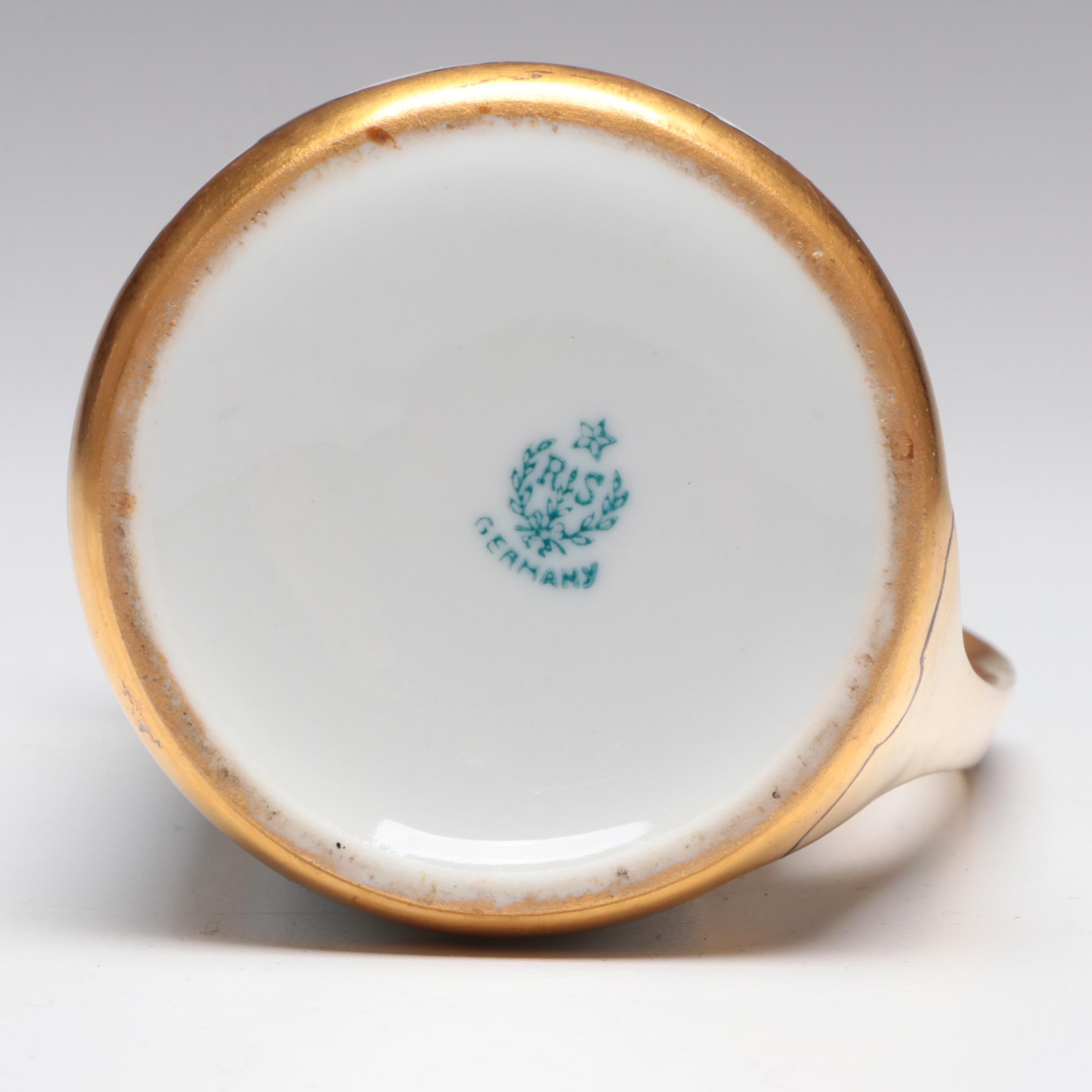 EAPG Compote with Nippon Vase and Other Tableware