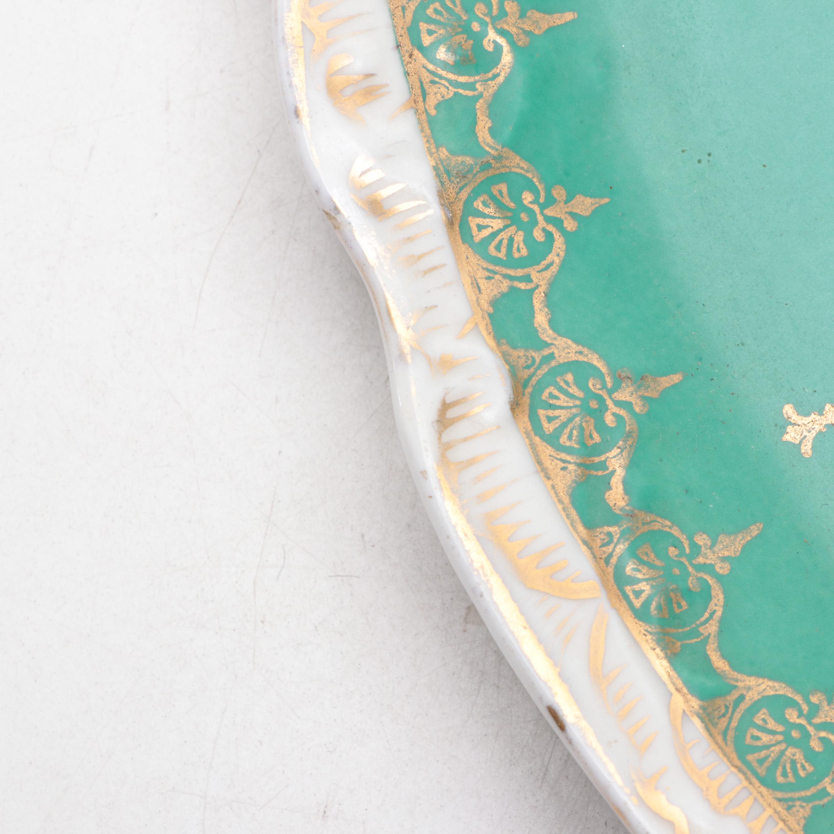 Victoria Austrian Porcelain Tea Set and Platter, Early to Mid-20th Century