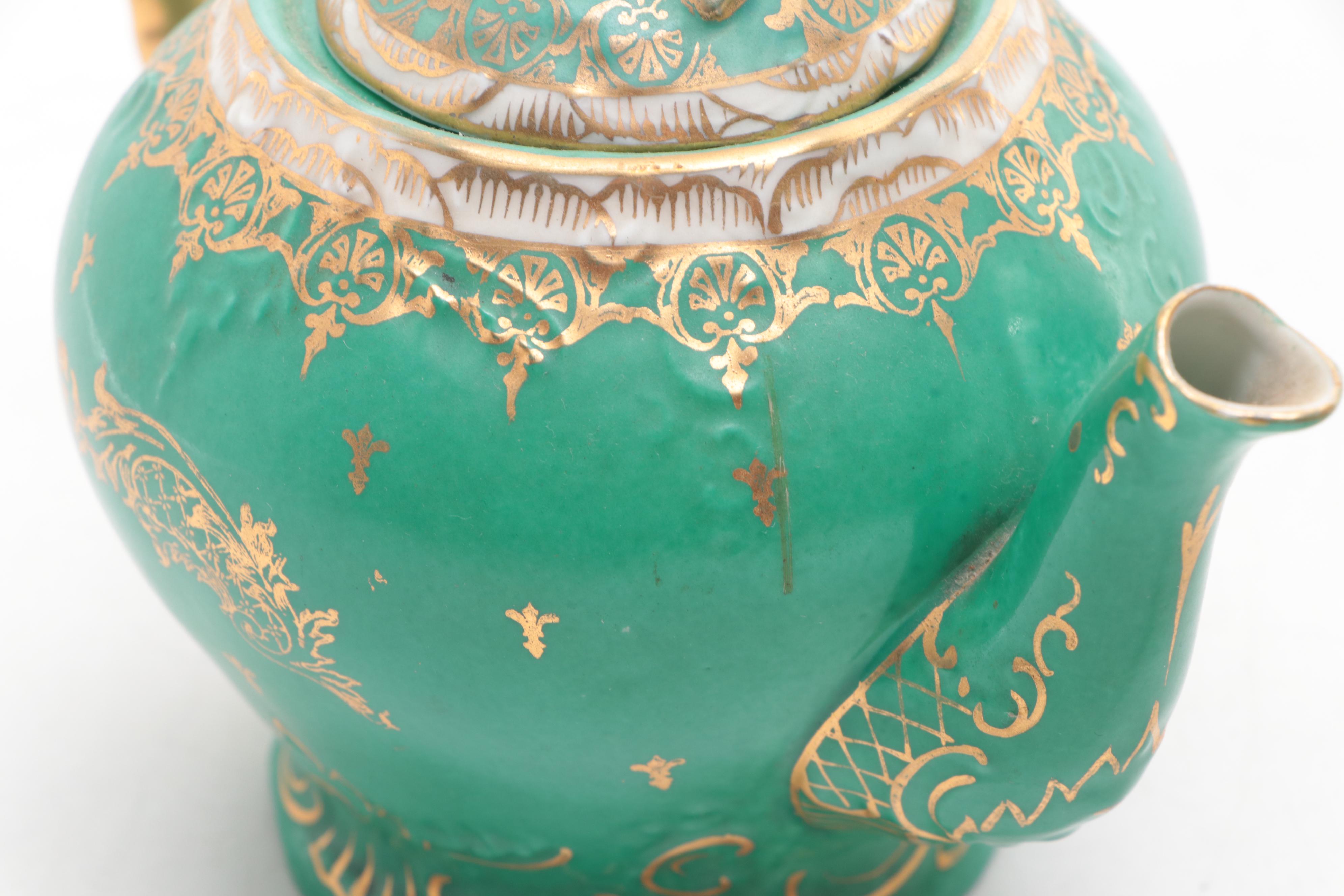 Victoria Austrian Porcelain Tea Set and Platter, Early to Mid-20th Century