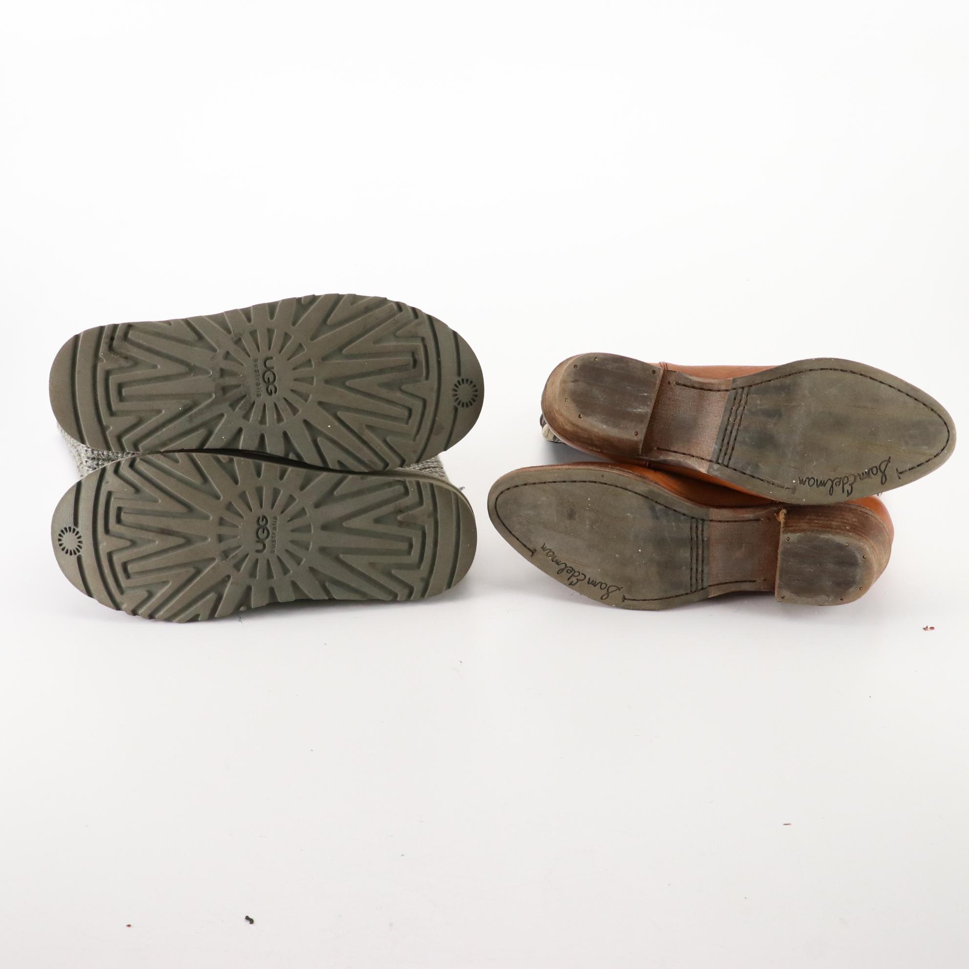 Ugg Stocking Knit Boots and Sam Edelman Western Boots