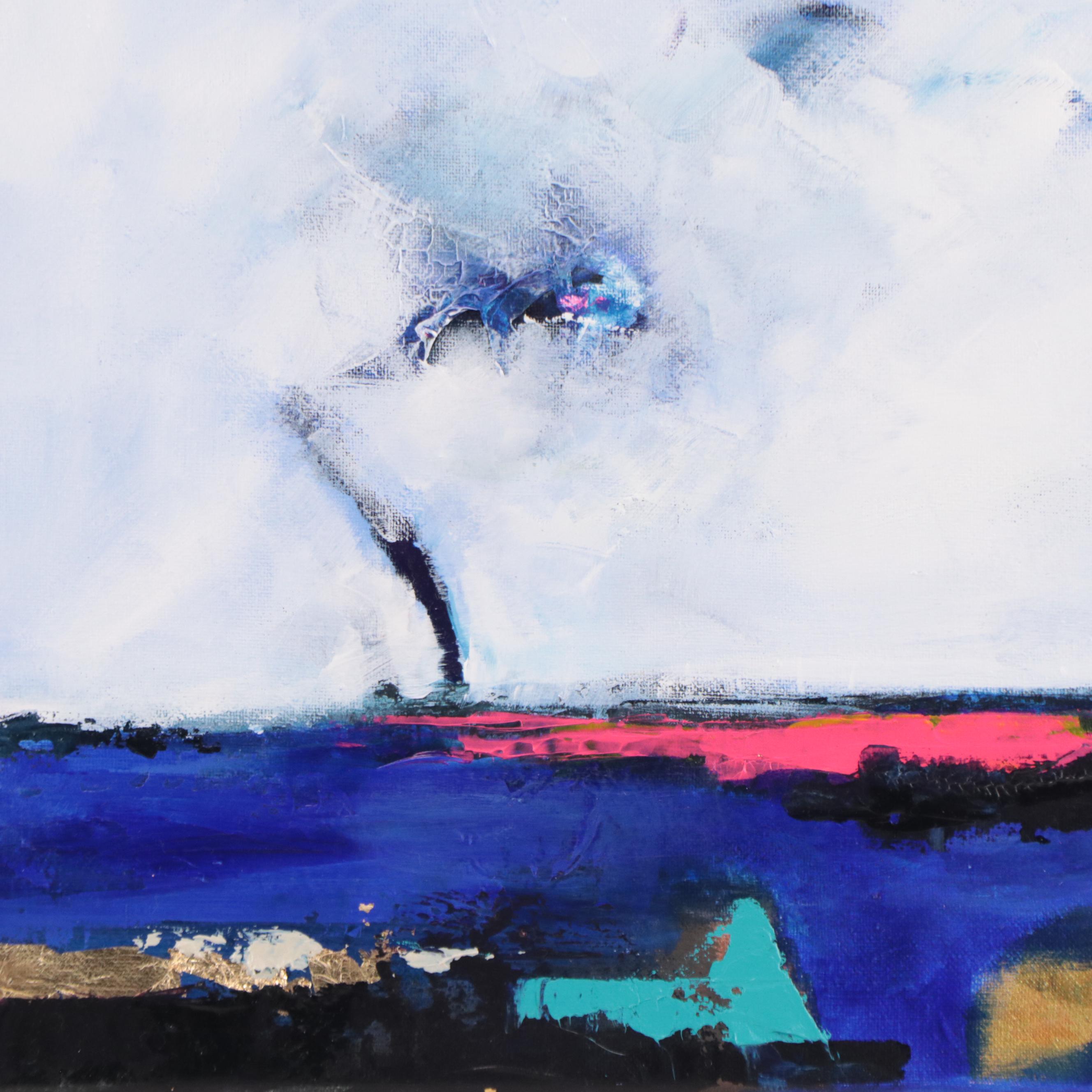 Milagros Pongo Mixed Media Painting "Tampa Bay Area," 2022