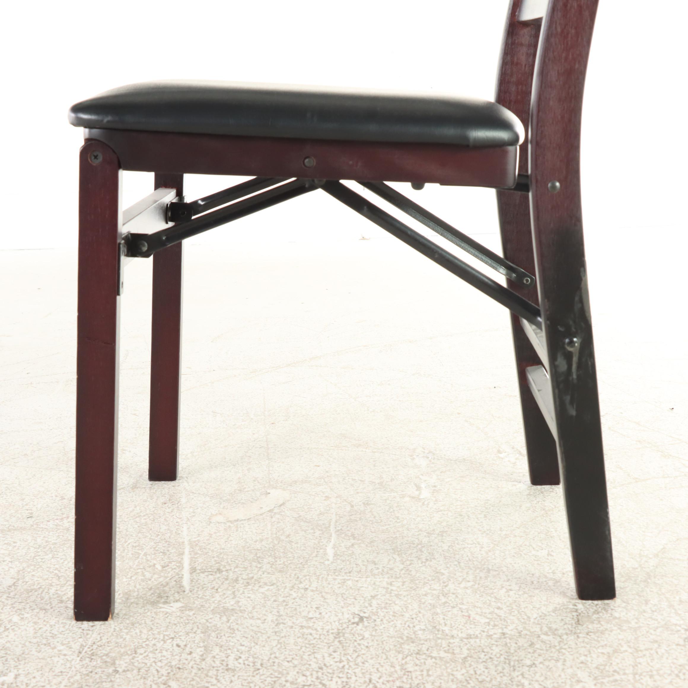 Six Cosco Wooden Folding Chairs