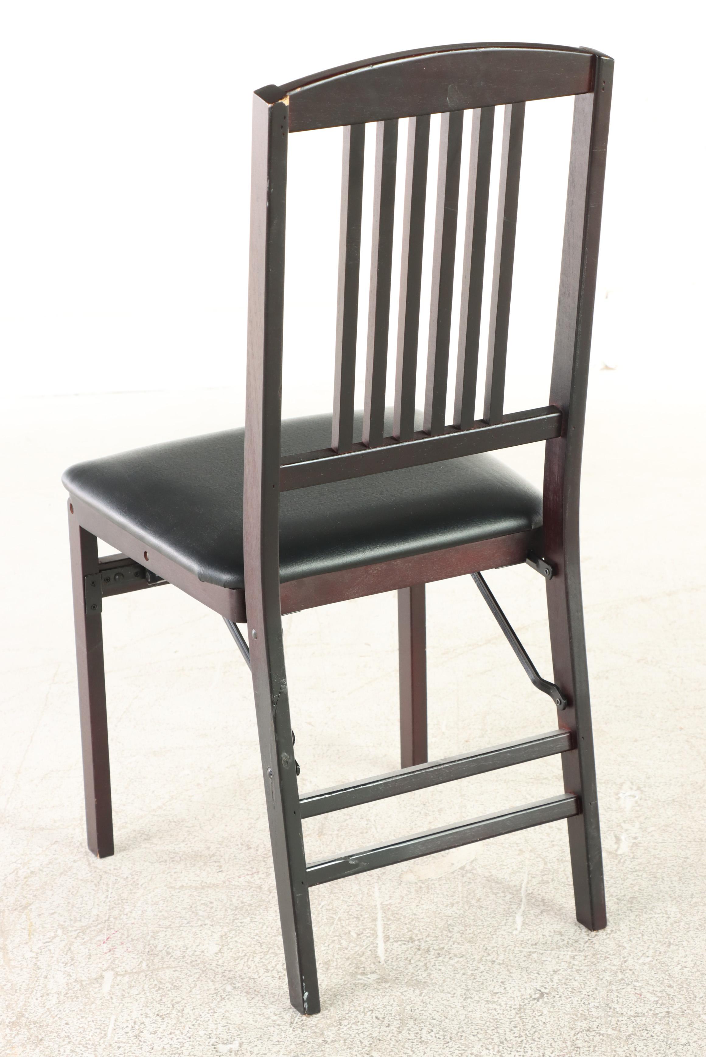 Six Cosco Wooden Folding Chairs
