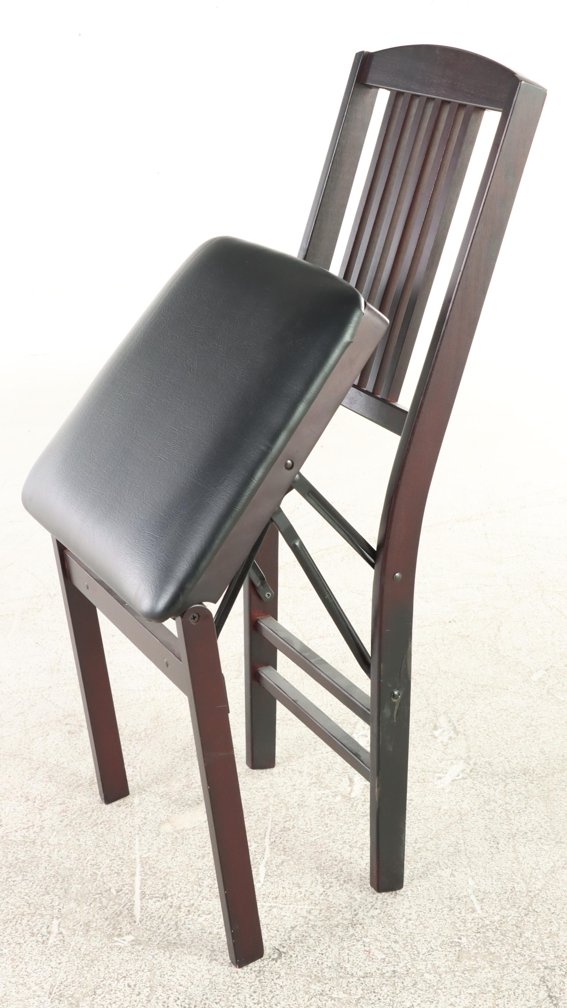 Six Cosco Wooden Folding Chairs