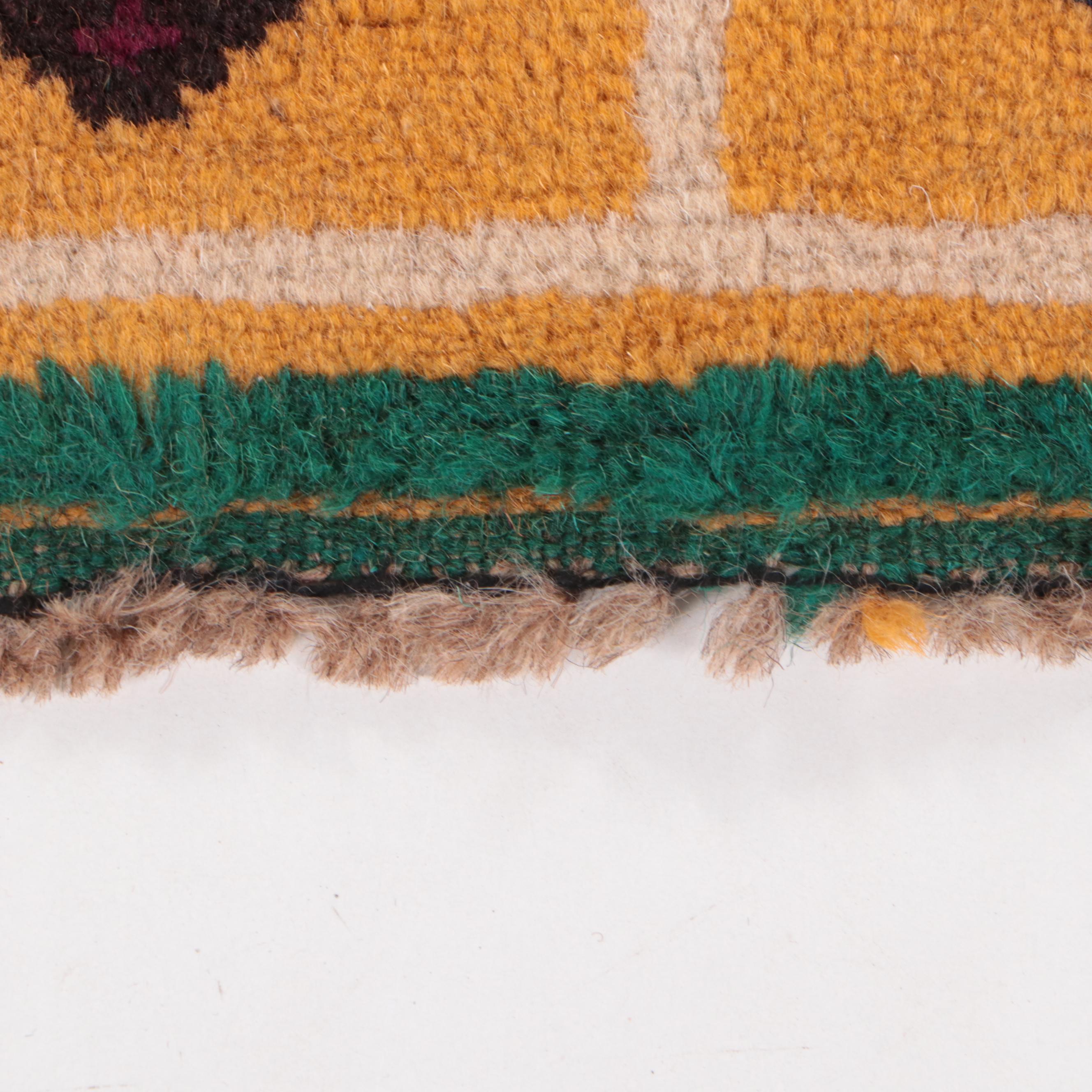 2' x 2'11 and-Knotted Indo-Persian Accent Rug