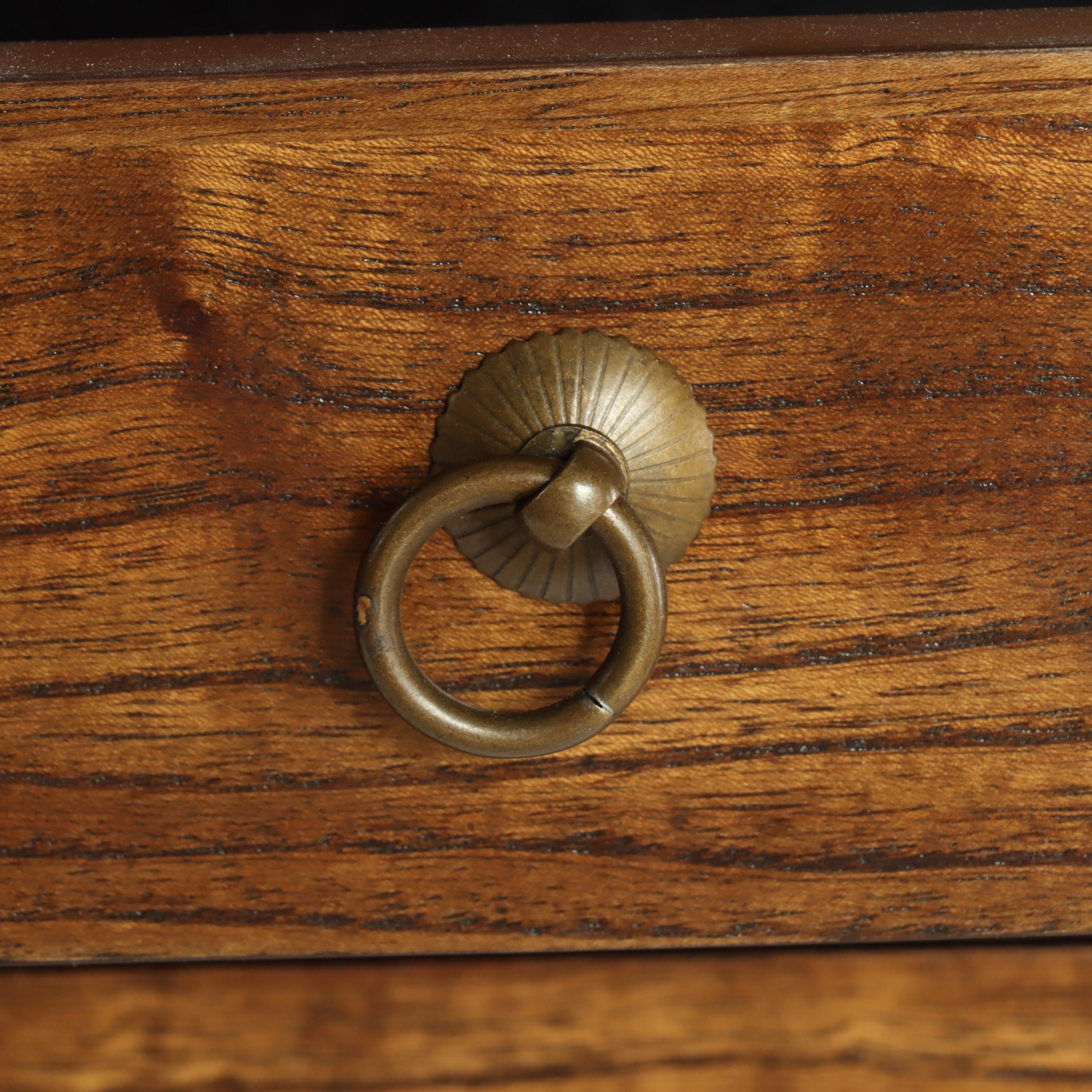 Chinese Elm Side Table and Cabinet