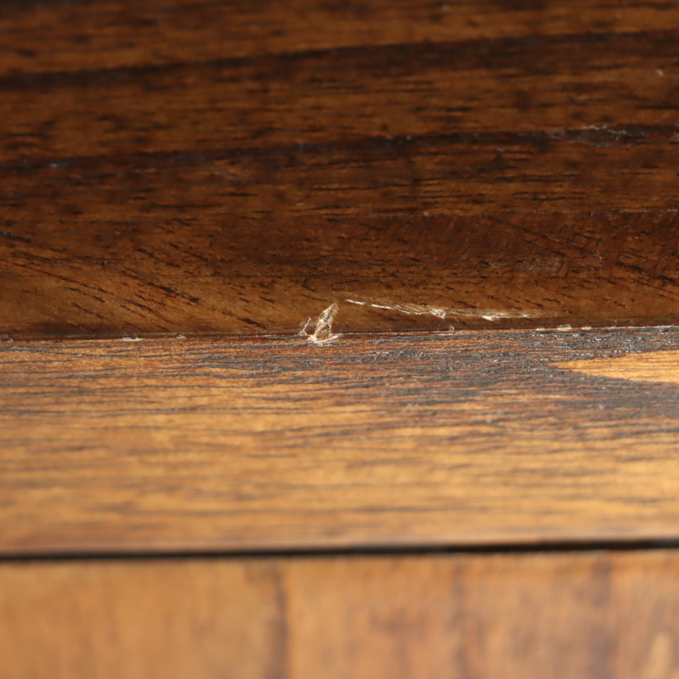 Chinese Elm Side Table and Cabinet