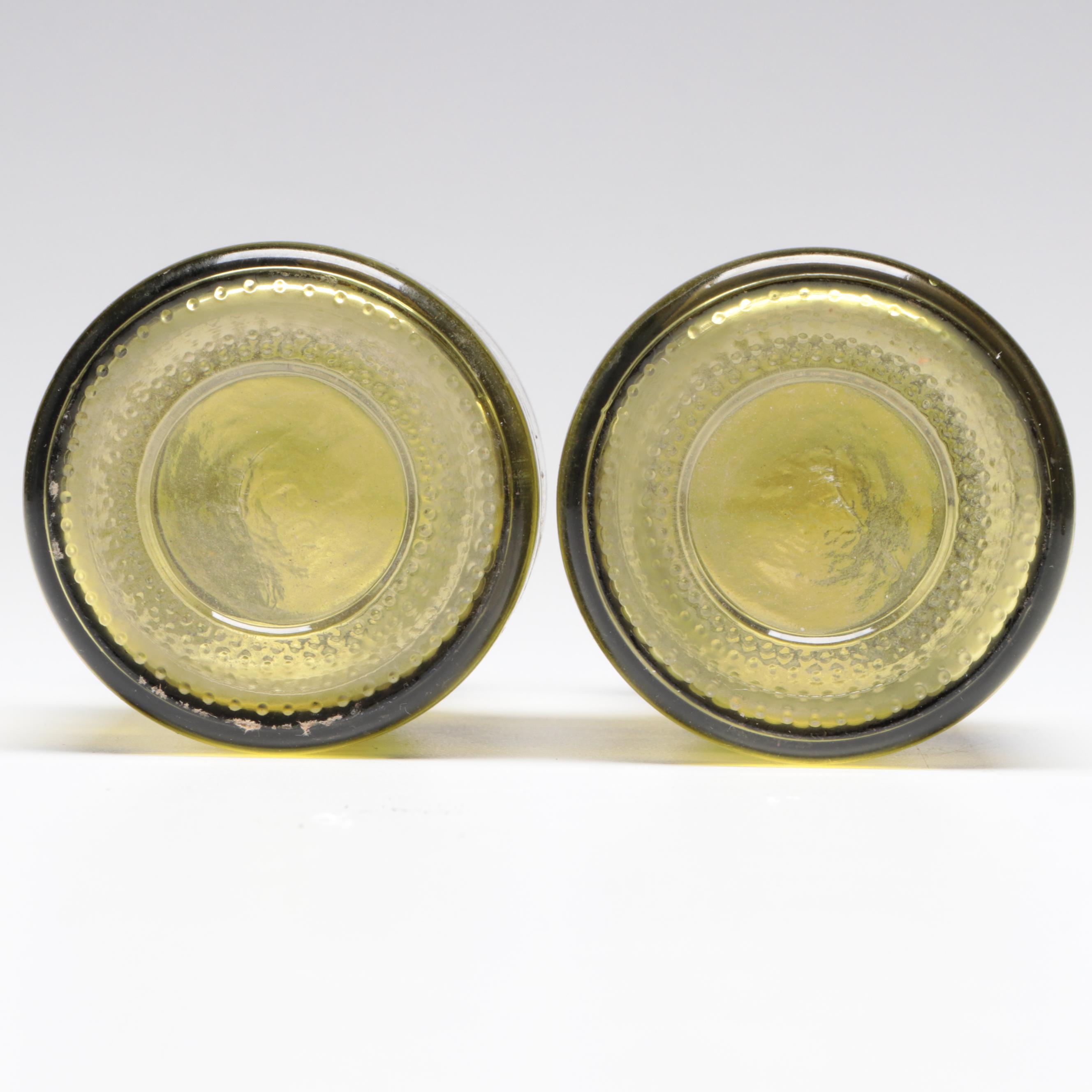 Green Glass Apothecary Bottles with Pharmaceutical Labels