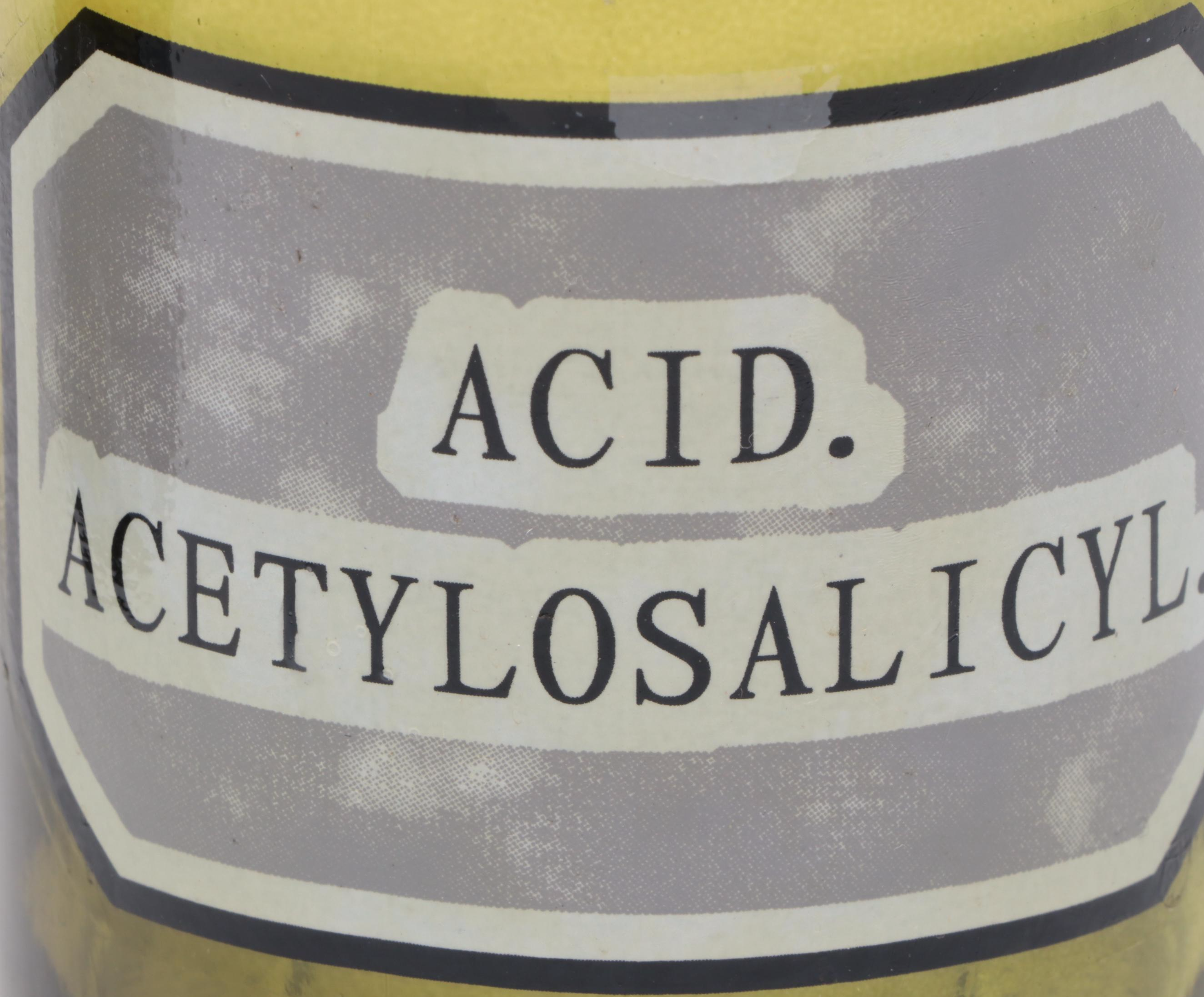 Green Glass Apothecary Bottles with Pharmaceutical Labels