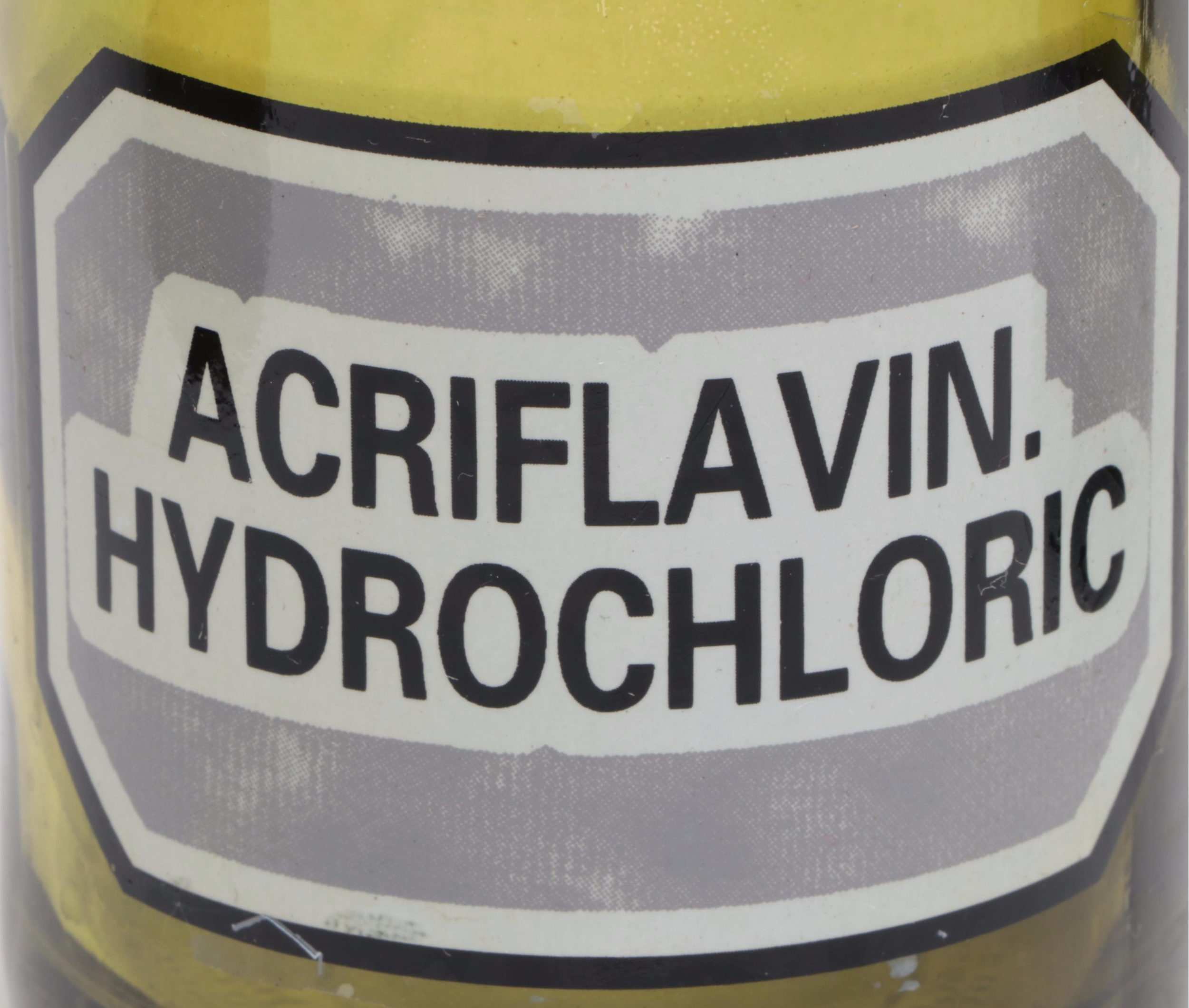 Green Glass Apothecary Bottles with Pharmaceutical Labels