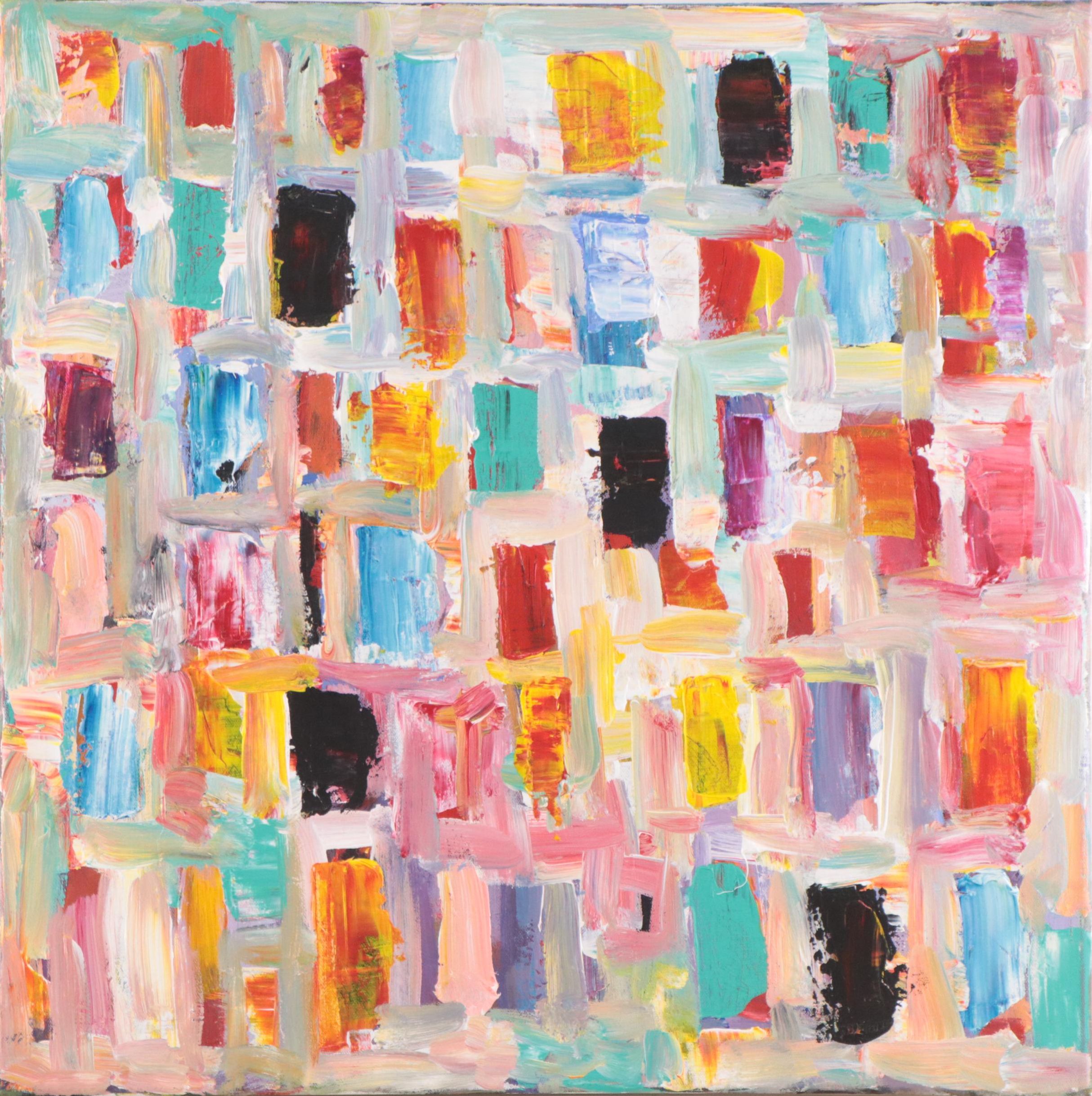 Leif Janek Abstract Oil Painting, 21st Century