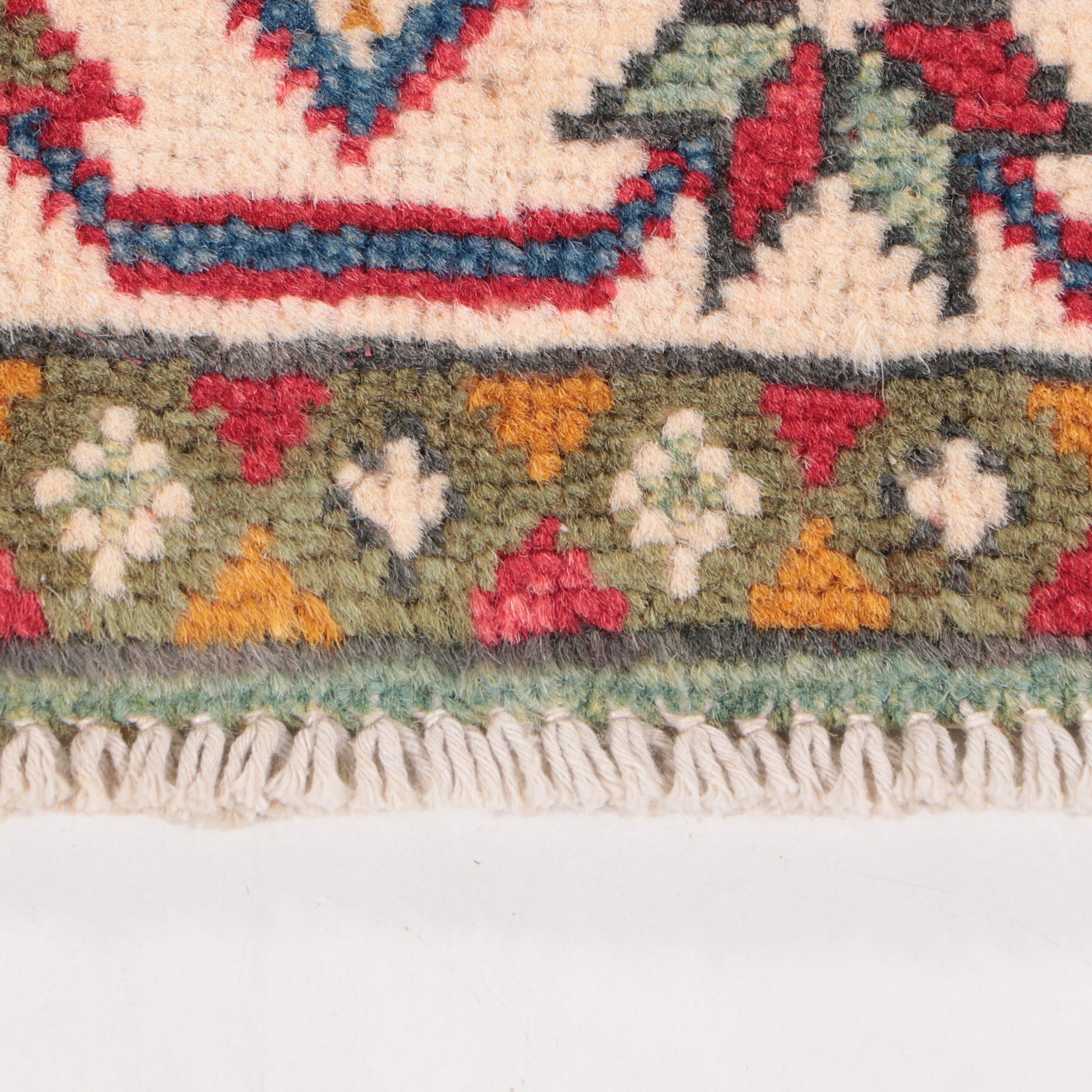 2' x 3' Hand-Knotted Indo-Caucasian Kazak Accent Rug