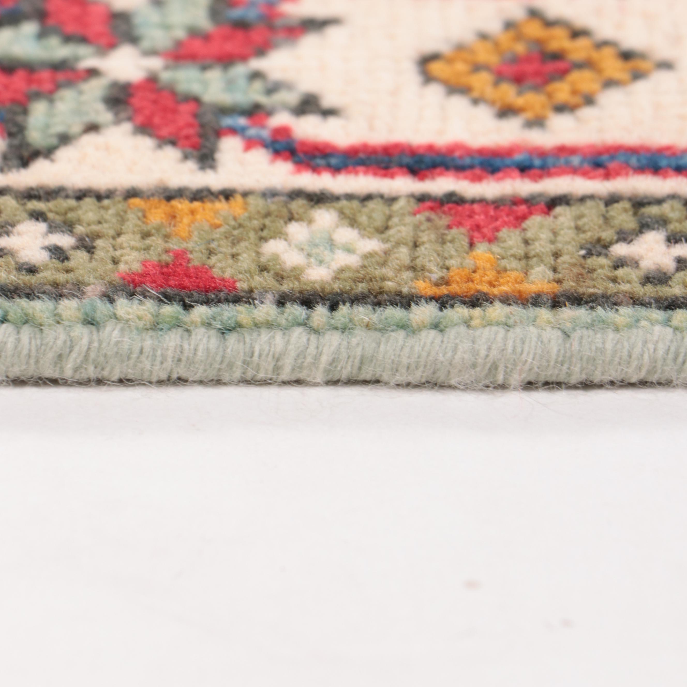 2' x 3' Hand-Knotted Indo-Caucasian Kazak Accent Rug