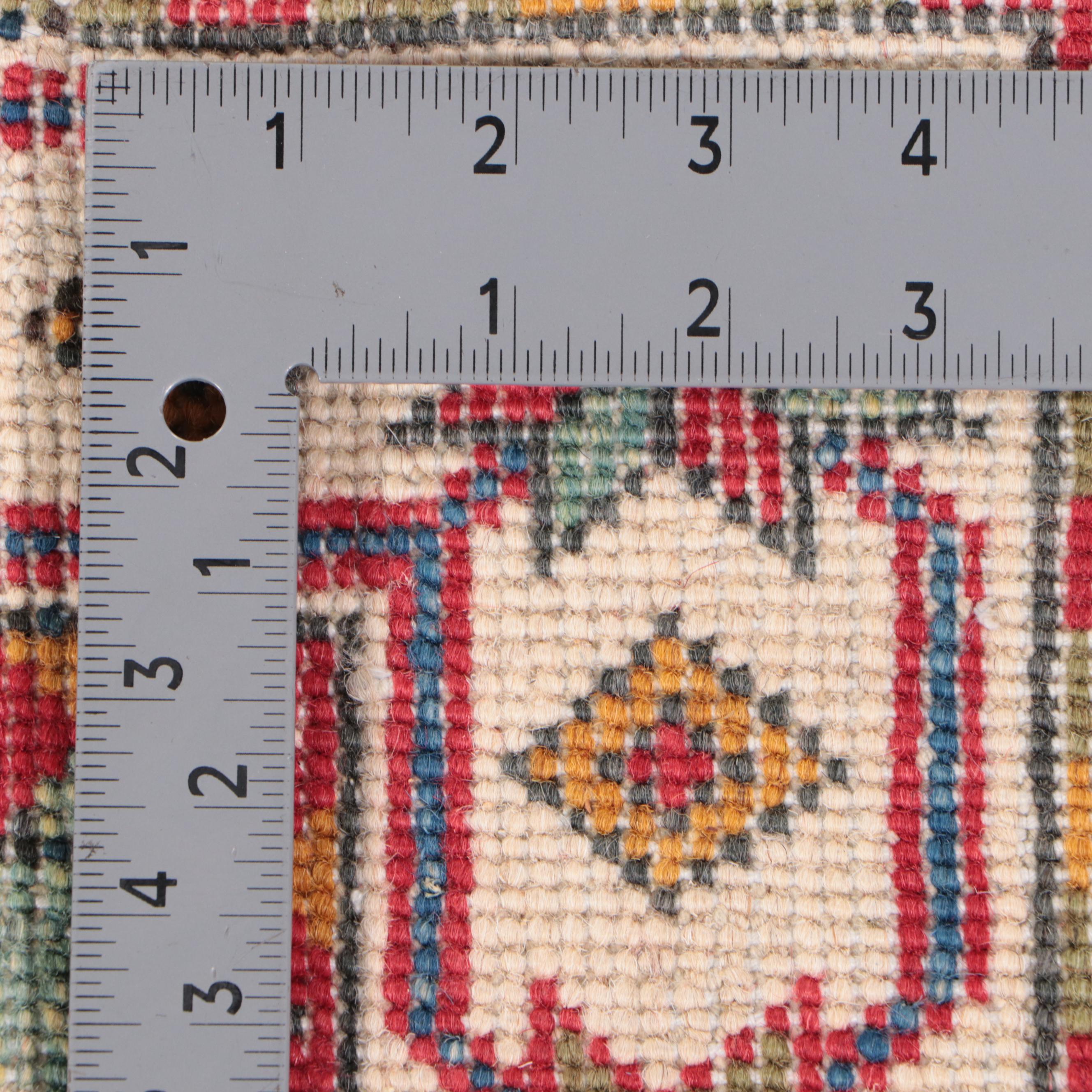 2' x 3' Hand-Knotted Indo-Caucasian Kazak Accent Rug