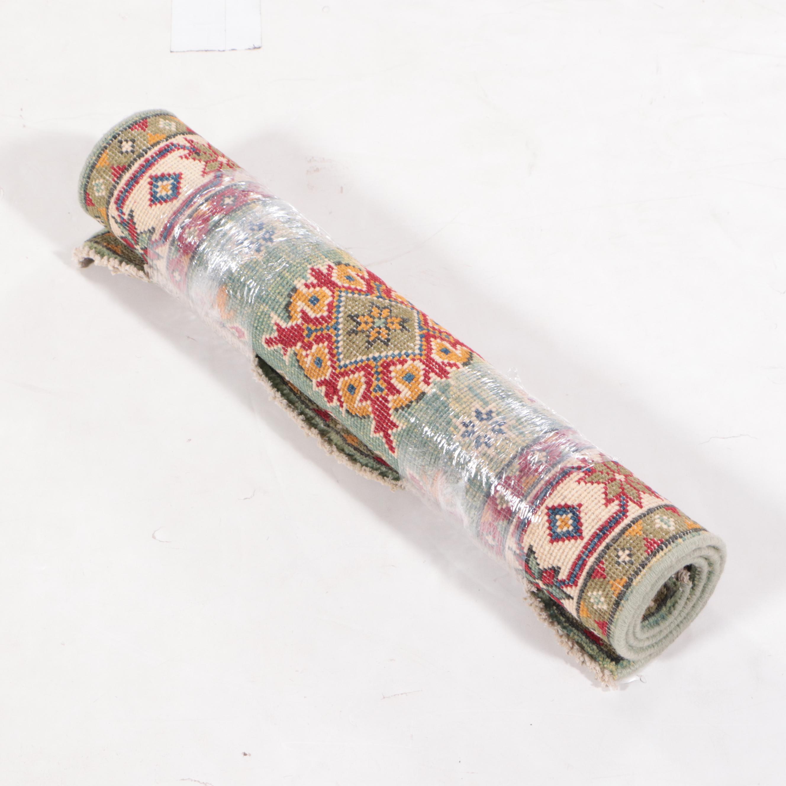 2' x 3' Hand-Knotted Indo-Caucasian Kazak Accent Rug