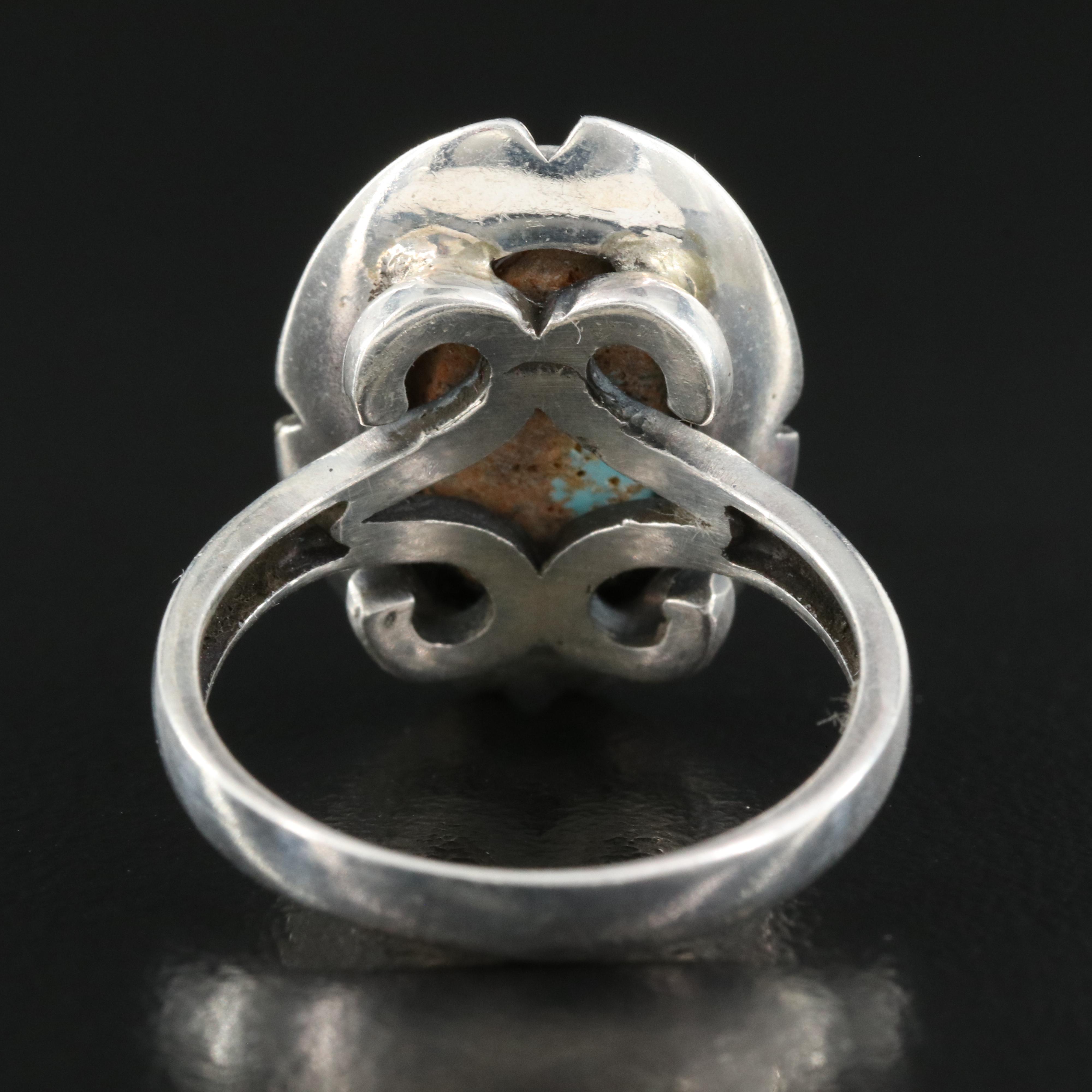 Southwestern Style Sterling Turquoise Ring