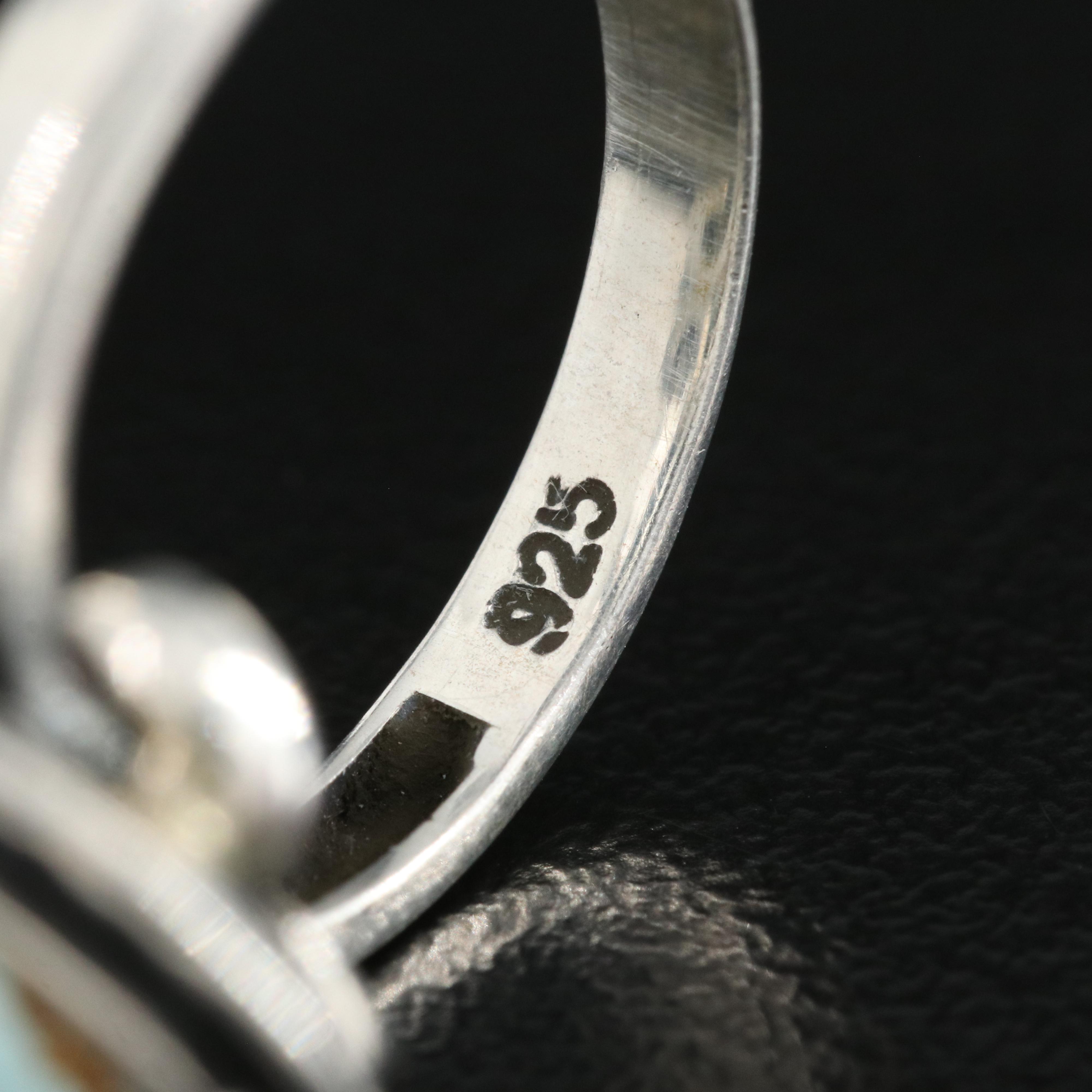 Southwestern Style Sterling Turquoise Ring