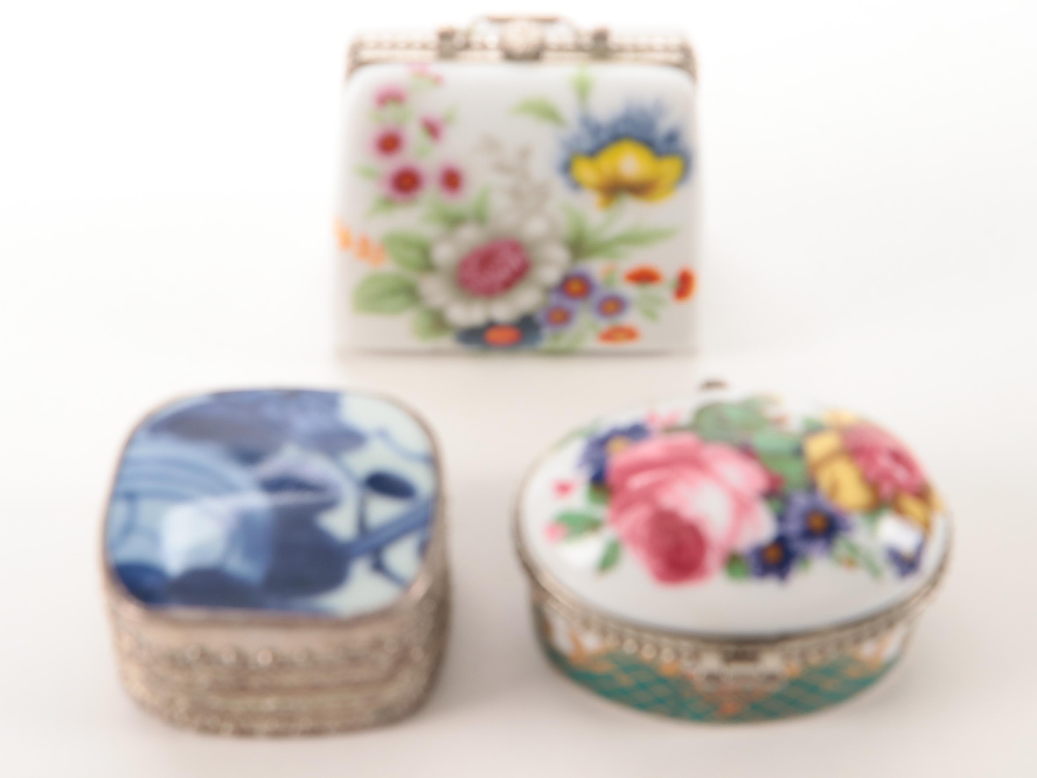 Persian Hand-Painted Khatam Marquetry Box and Other Trinket Boxes