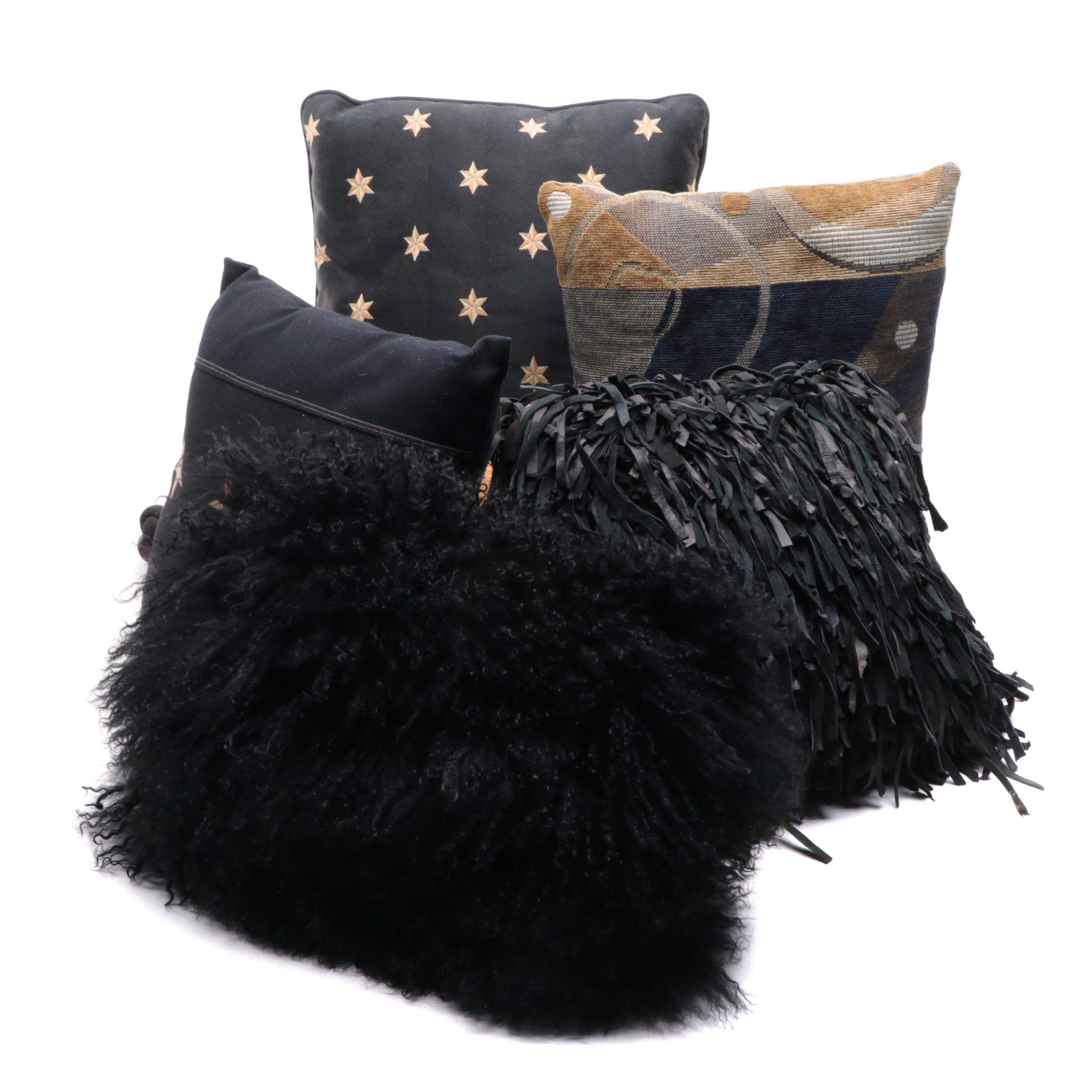 Faux Fur and Other Contemporary Throw Pillows