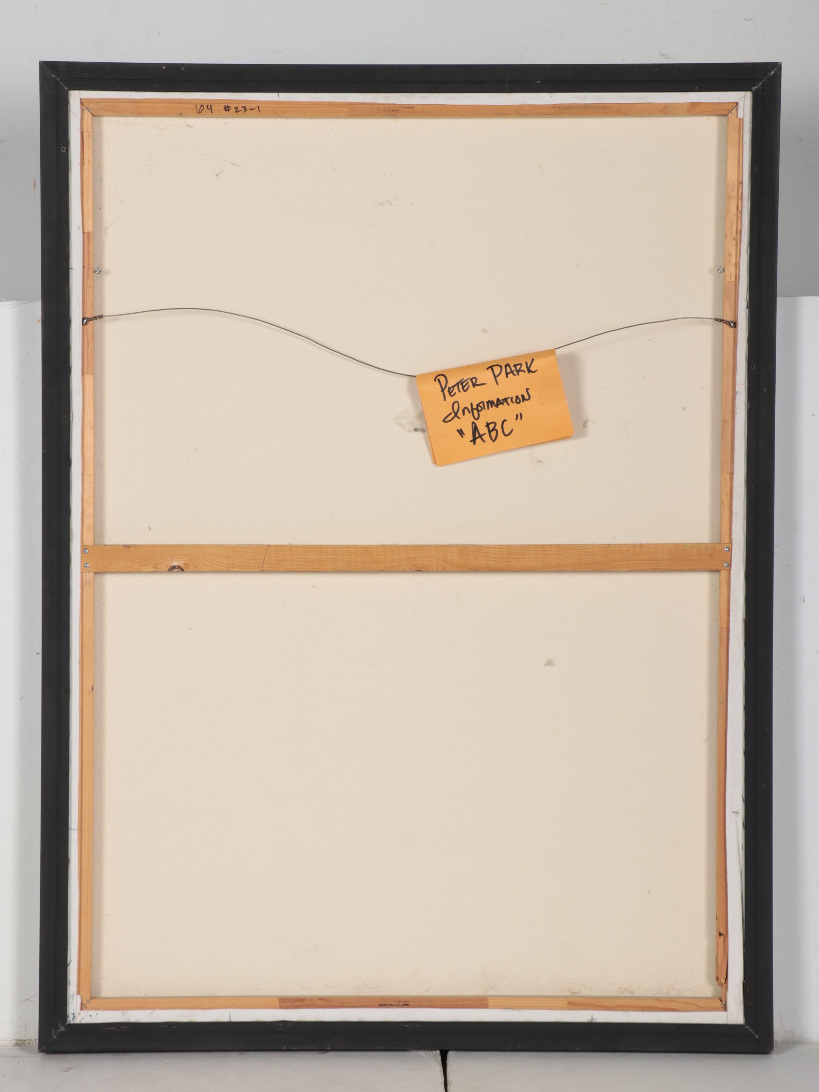 Peter Park Large-Scale Abstract Acrylic Painting "ABC"