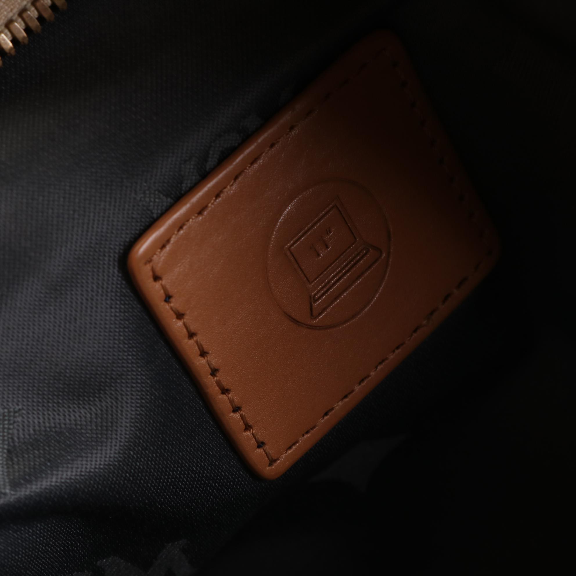 MCM Small Stark Backpack in Beige Studded Visetos