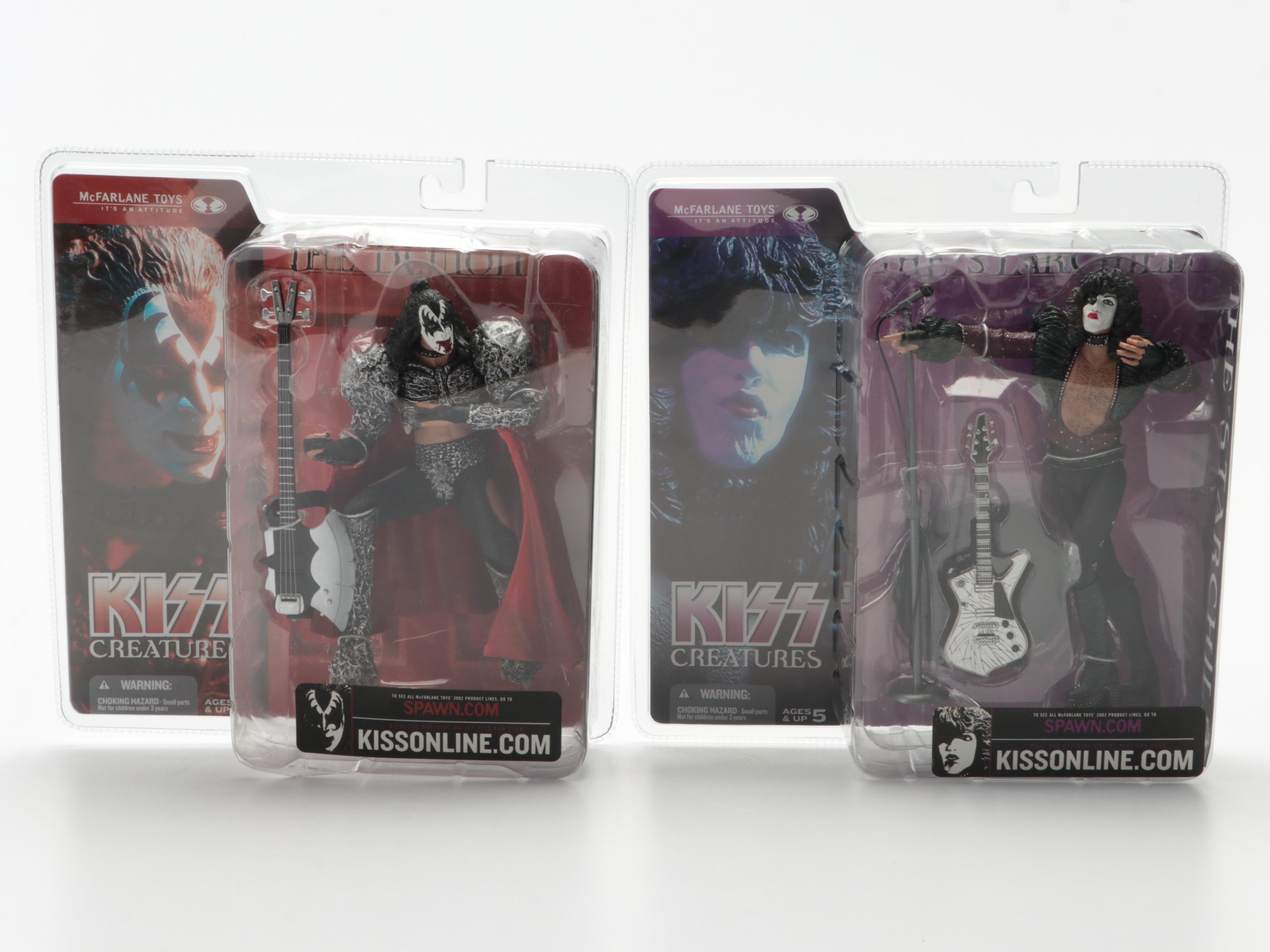 Metallica, Elvis Presley, and KISS Sealed McFarlane Action Figures