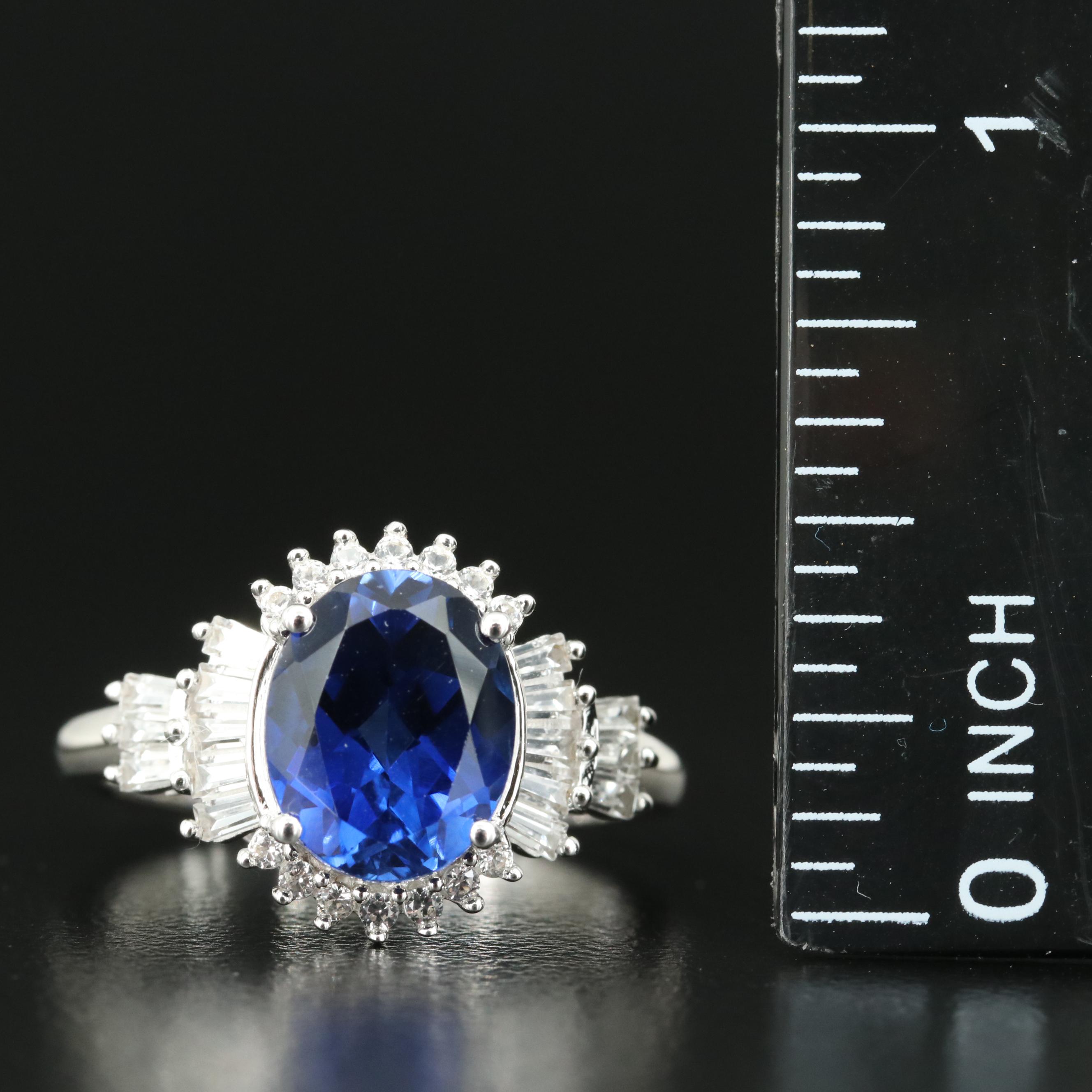 Sterling Sapphire Ring
