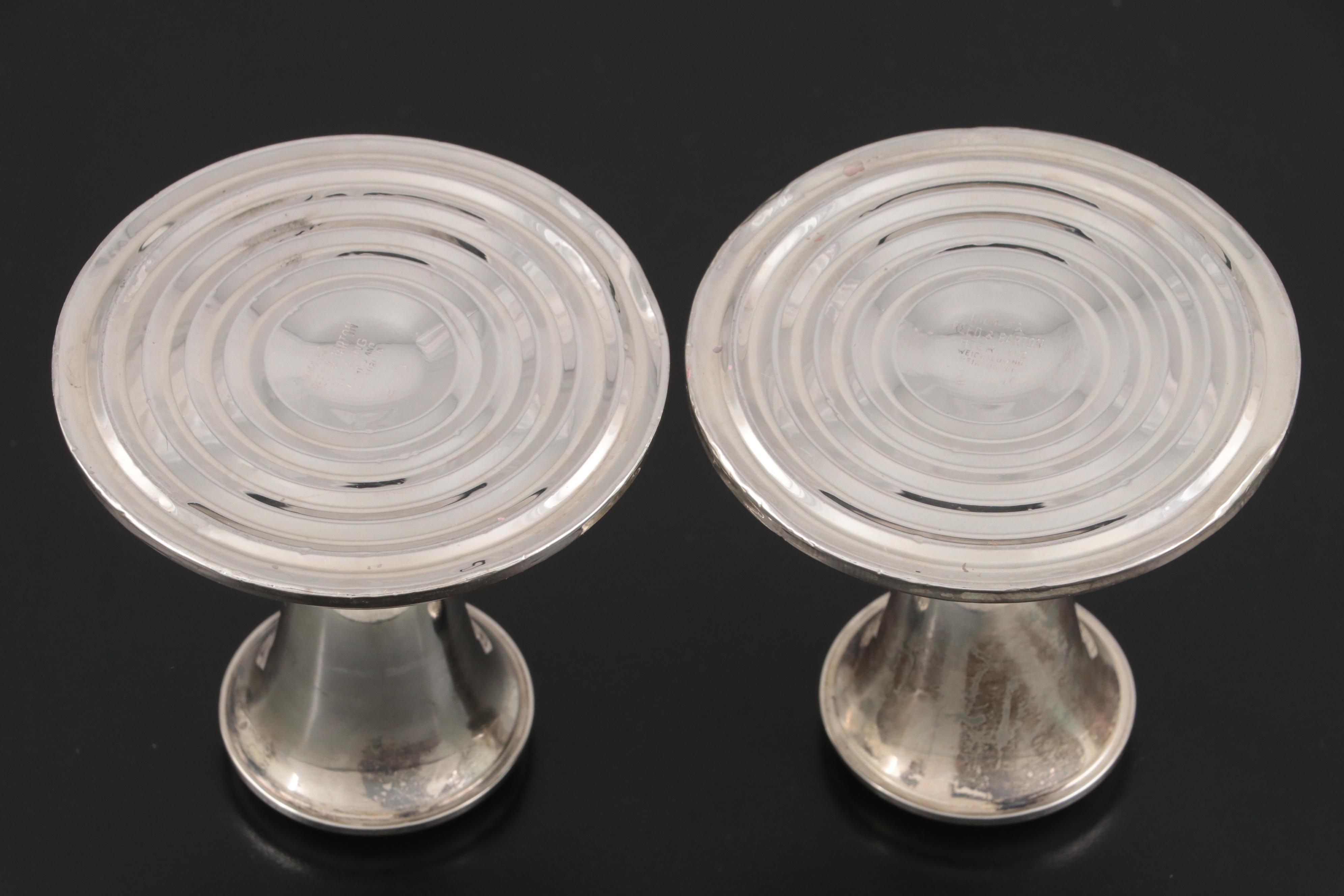 Reed & Barton and Other Weighted Sterling Silver Candlestick Pairs