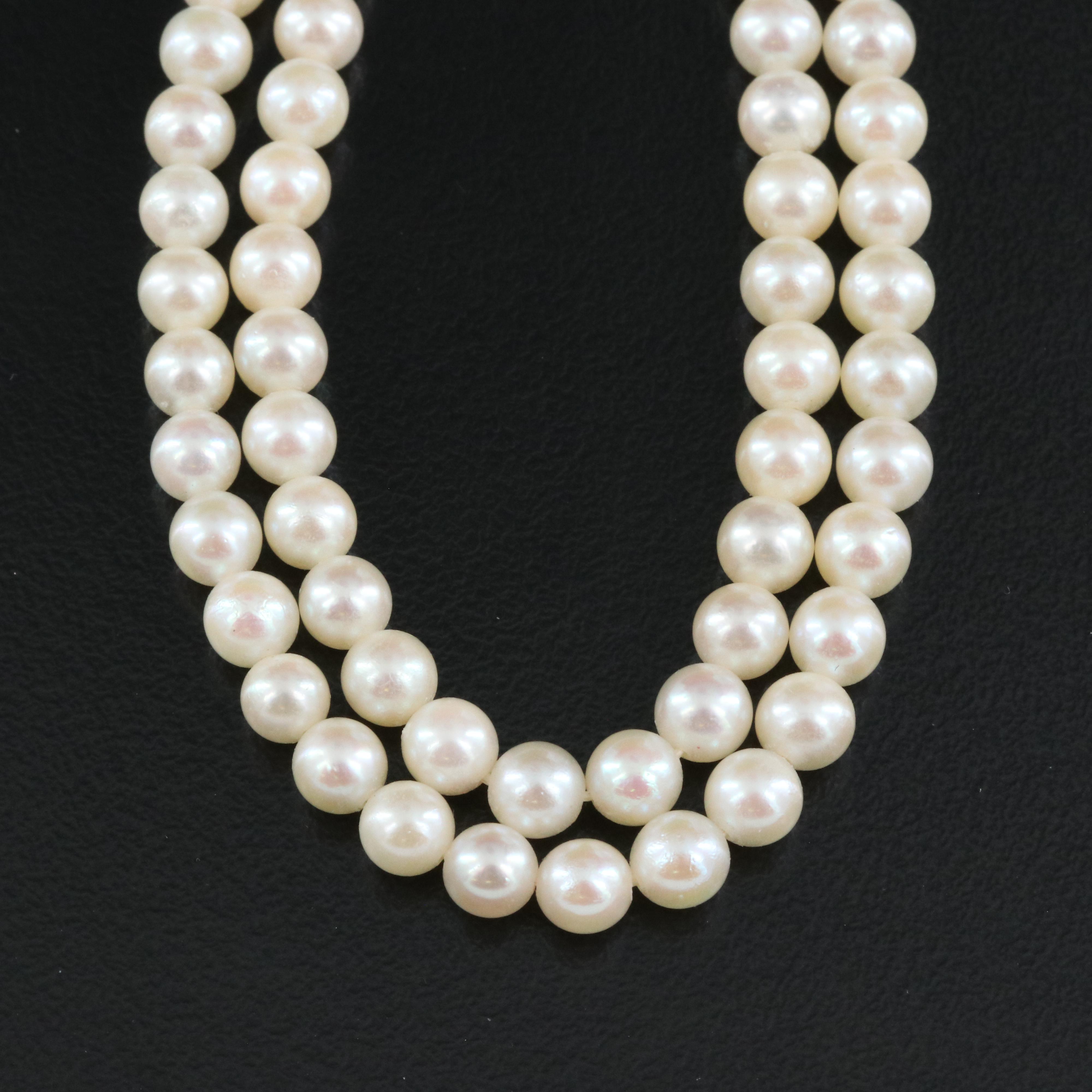 Pearl Necklace with 14K Clasp