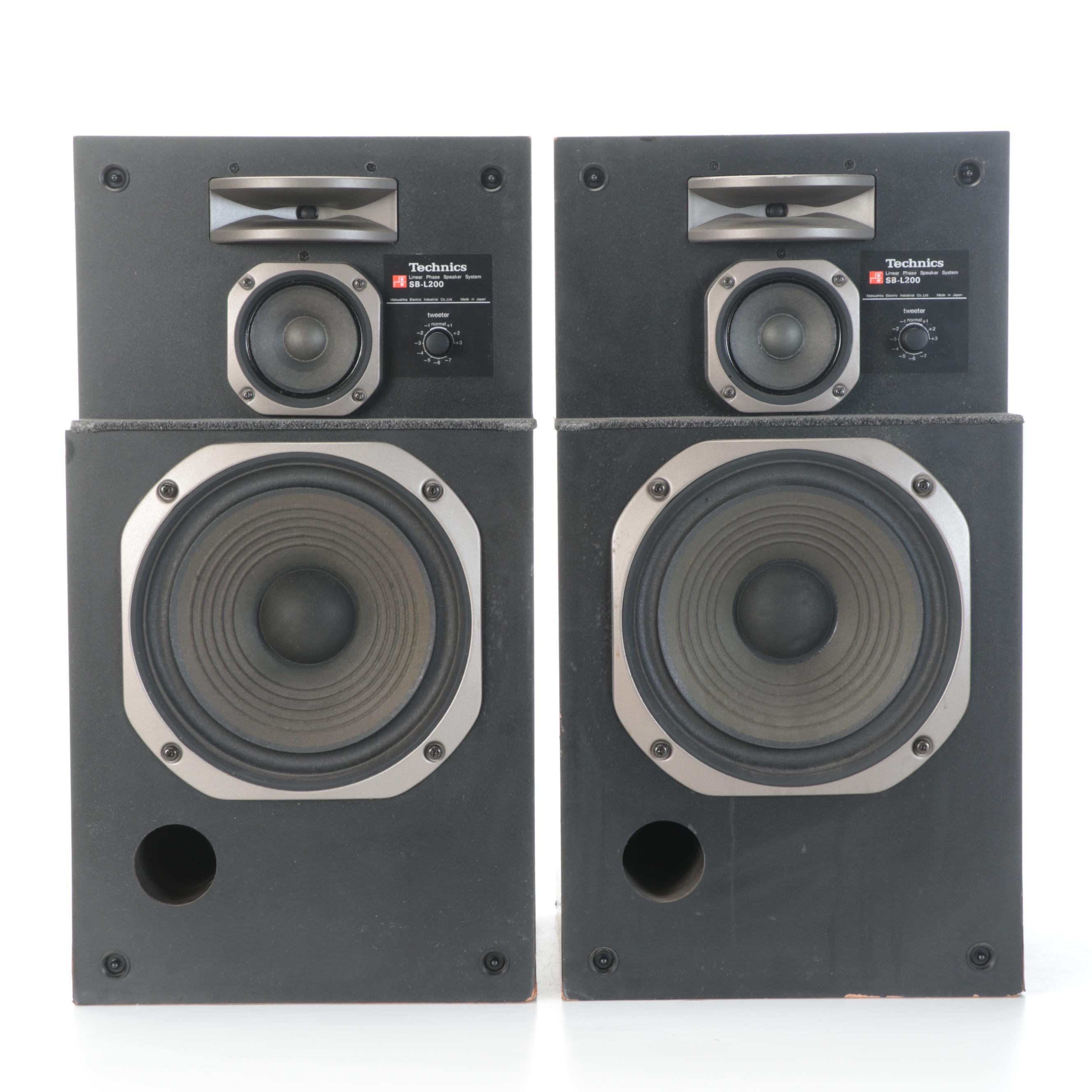 Pair of Technics Linear Phase Rosewood Veneer Loudspeakers