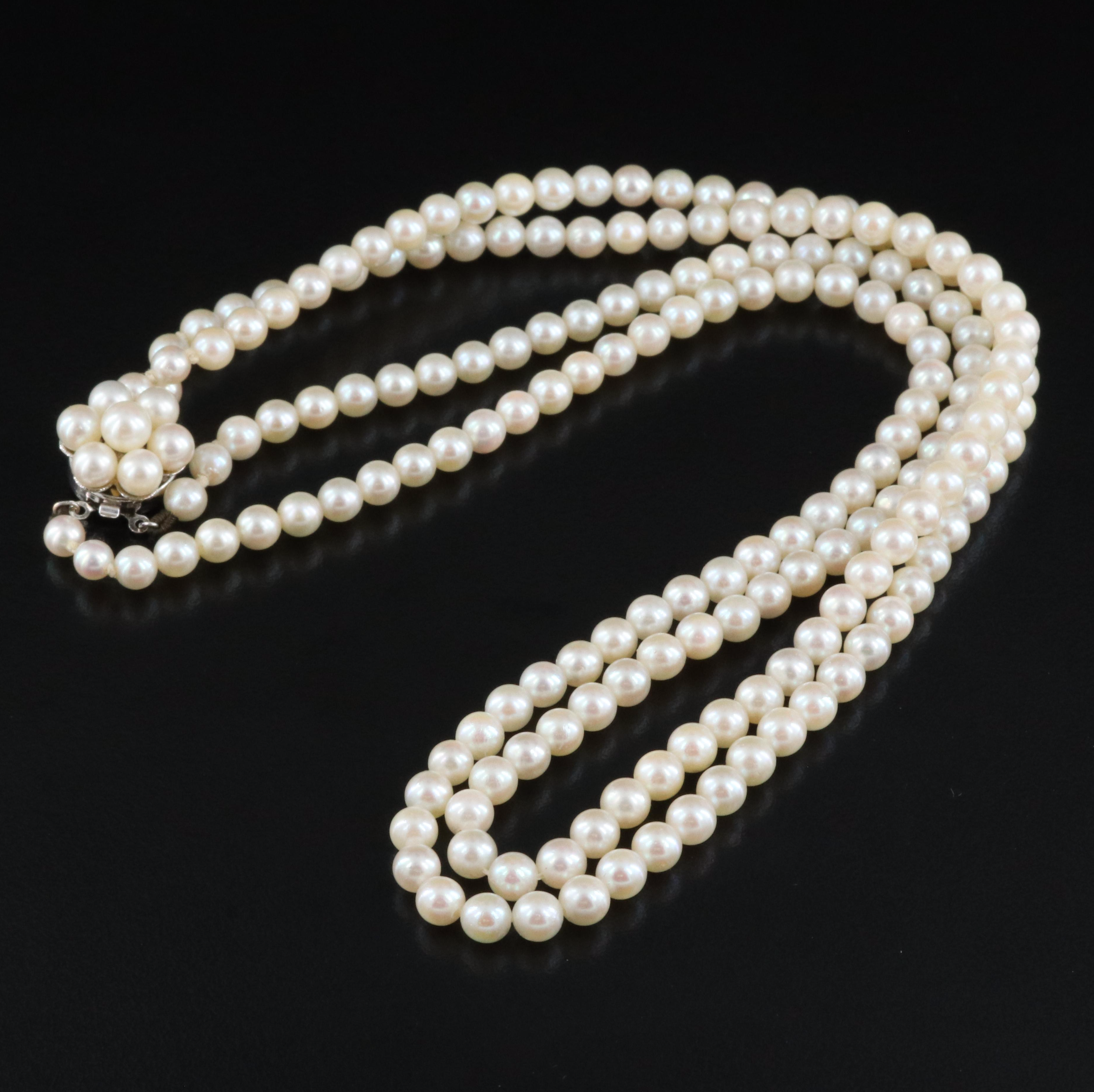 Pearl Necklace with 14K Clasp