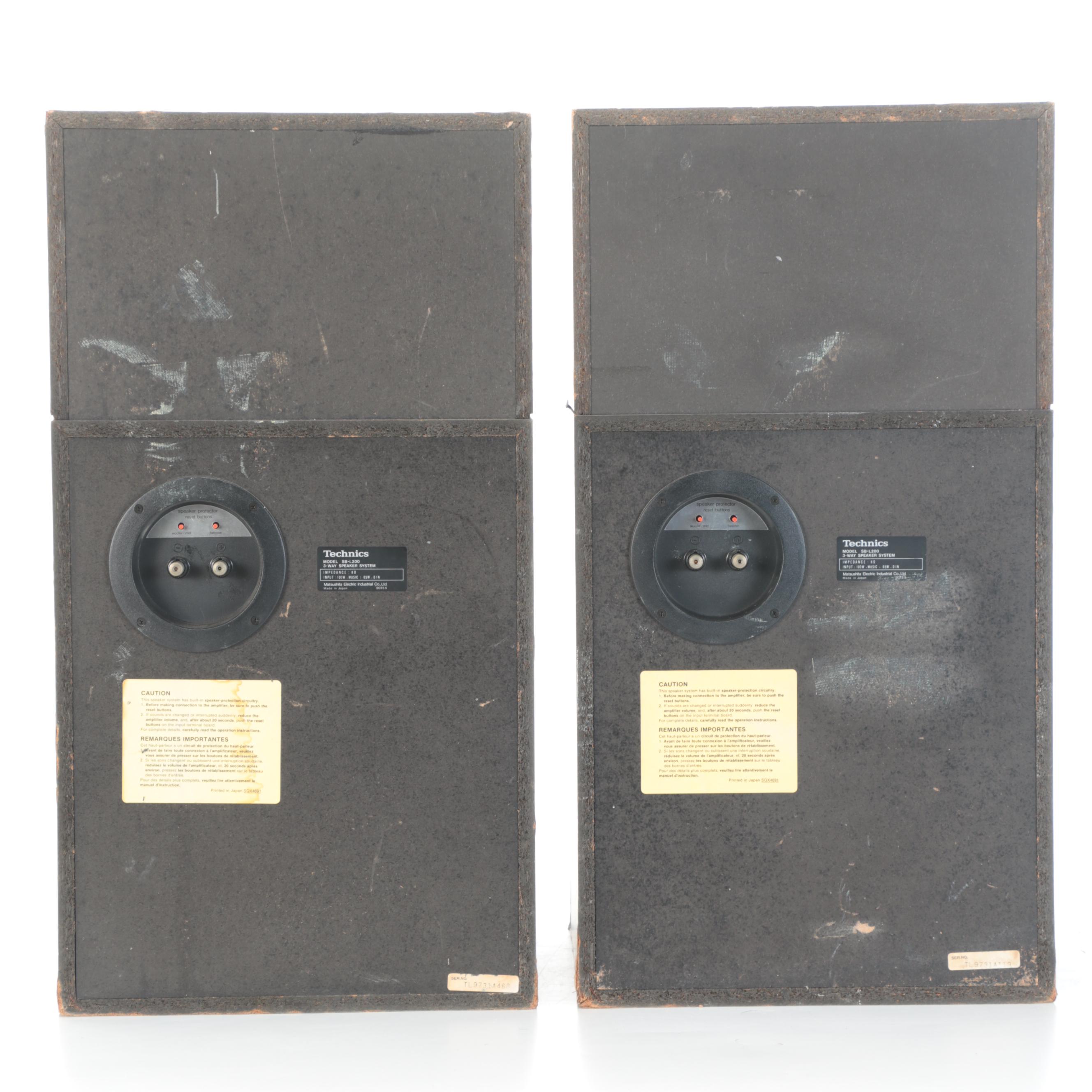 Pair of Technics Linear Phase Rosewood Veneer Loudspeakers