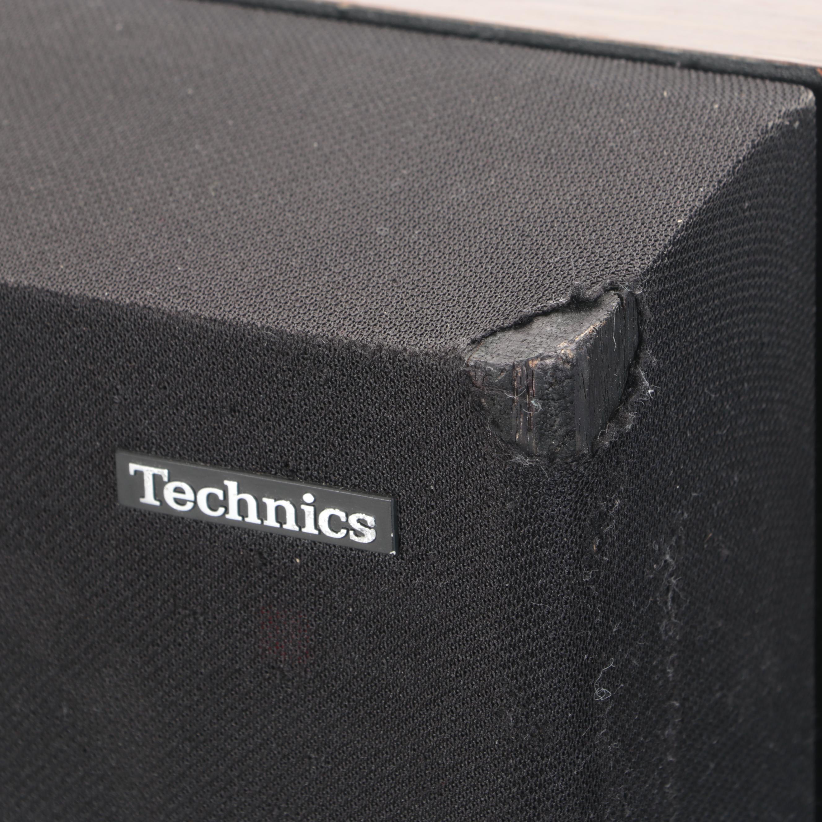 Pair of Technics Linear Phase Rosewood Veneer Loudspeakers