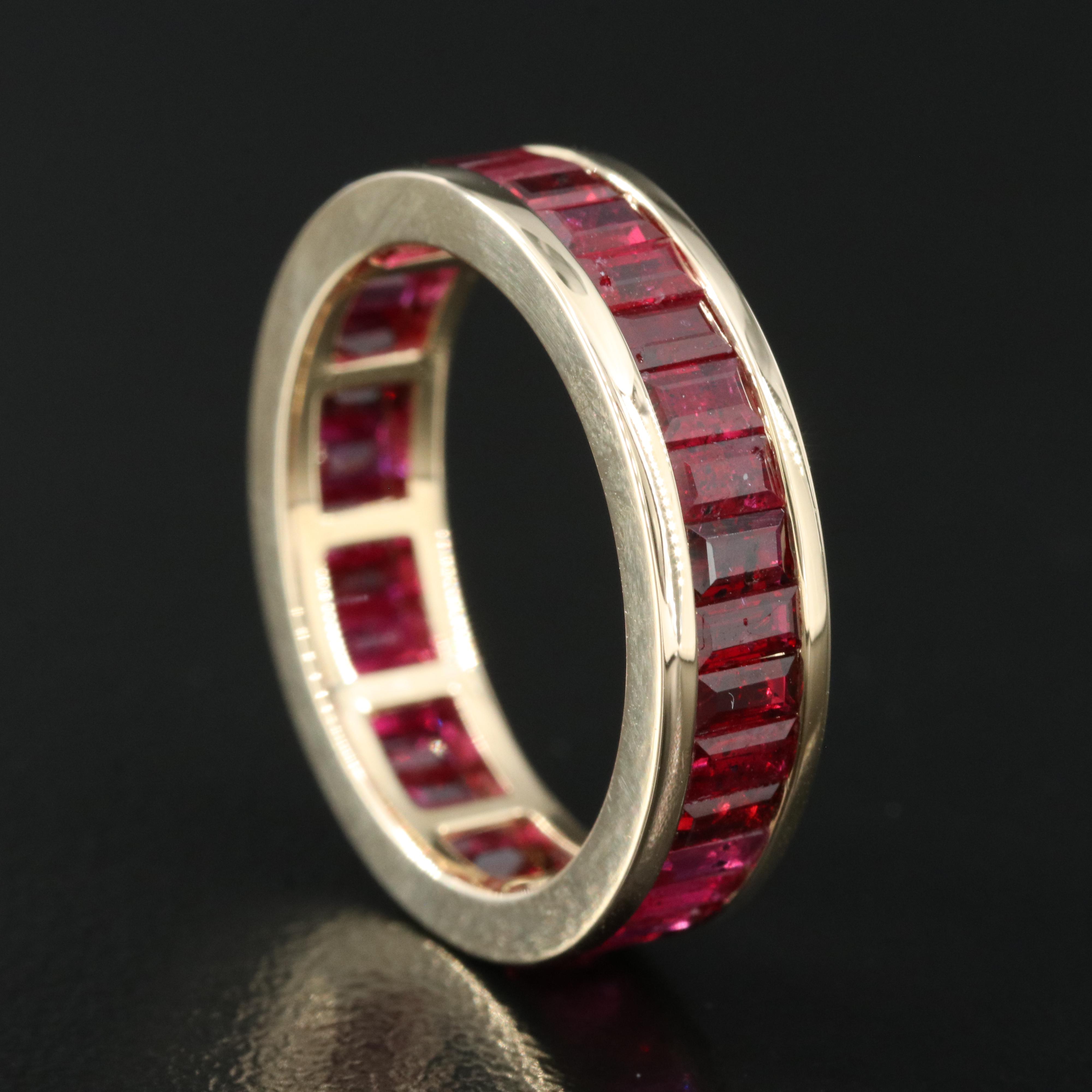 14K Ruby Eternity Band