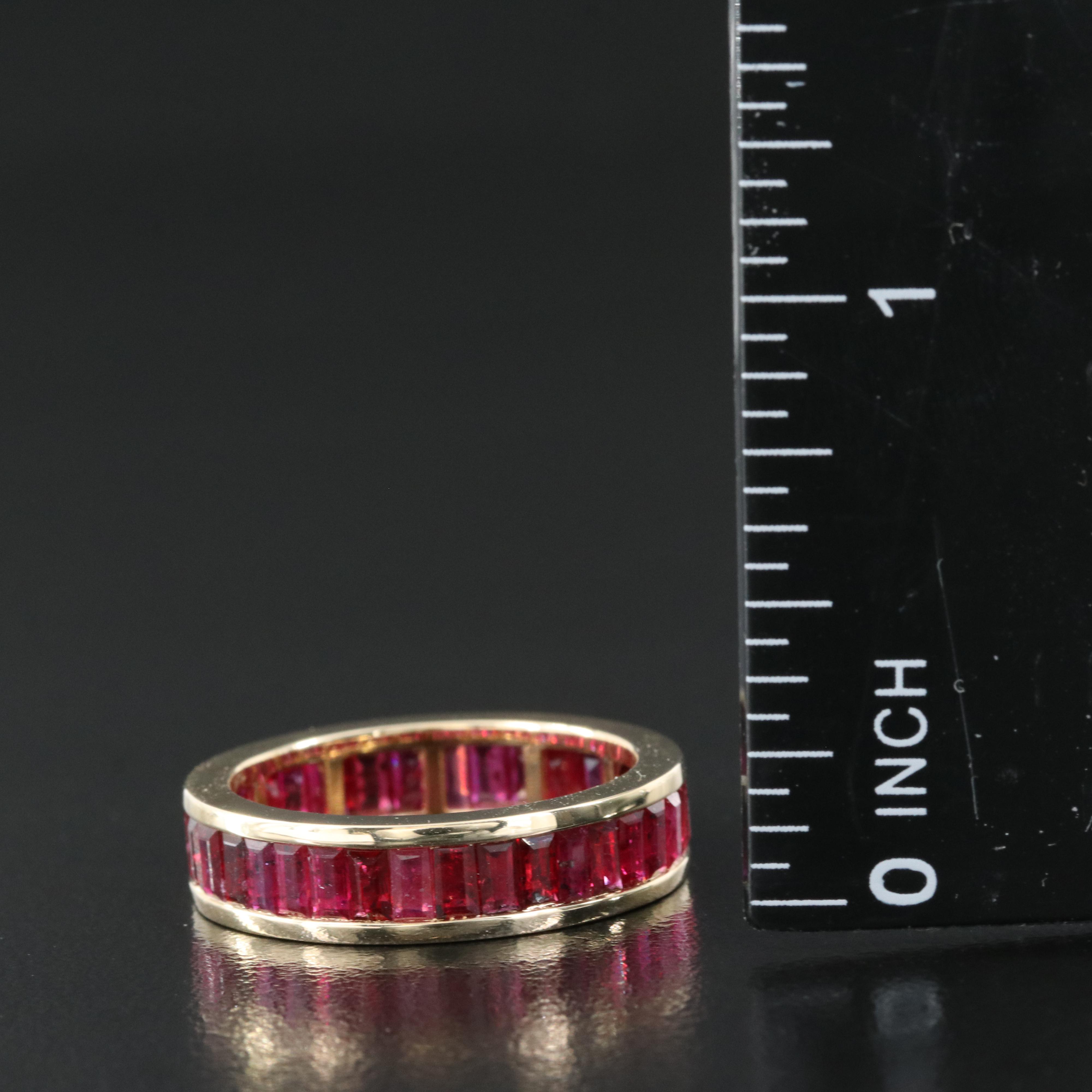14K Ruby Eternity Band