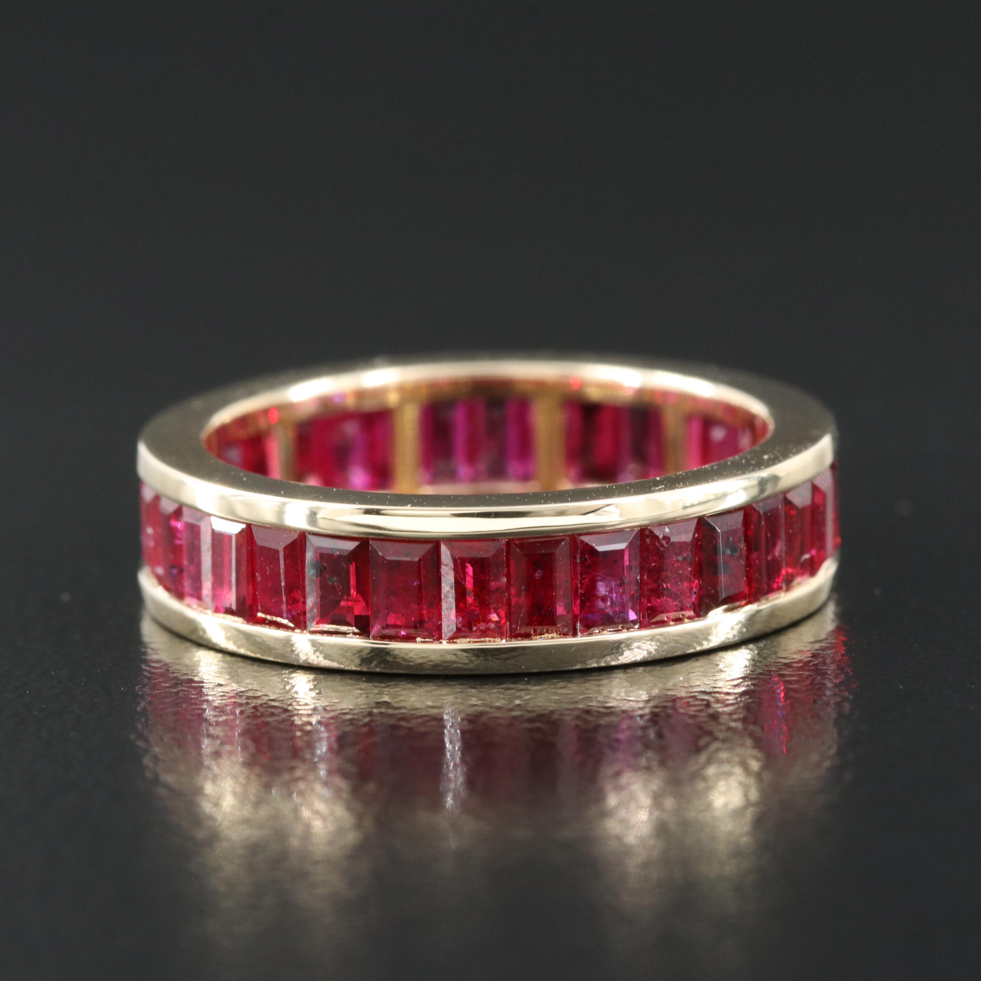 14K Ruby Eternity Band