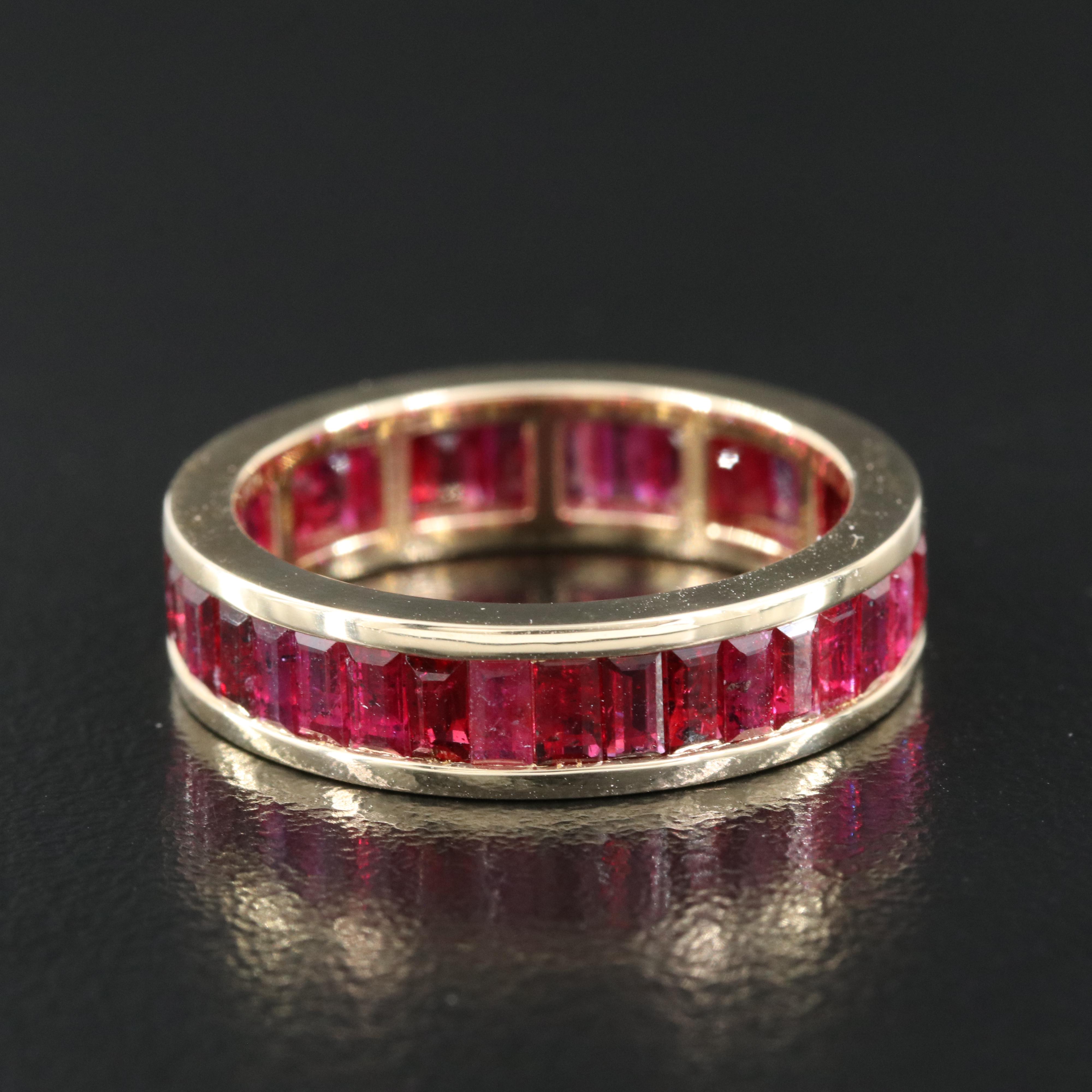 14K Ruby Eternity Band