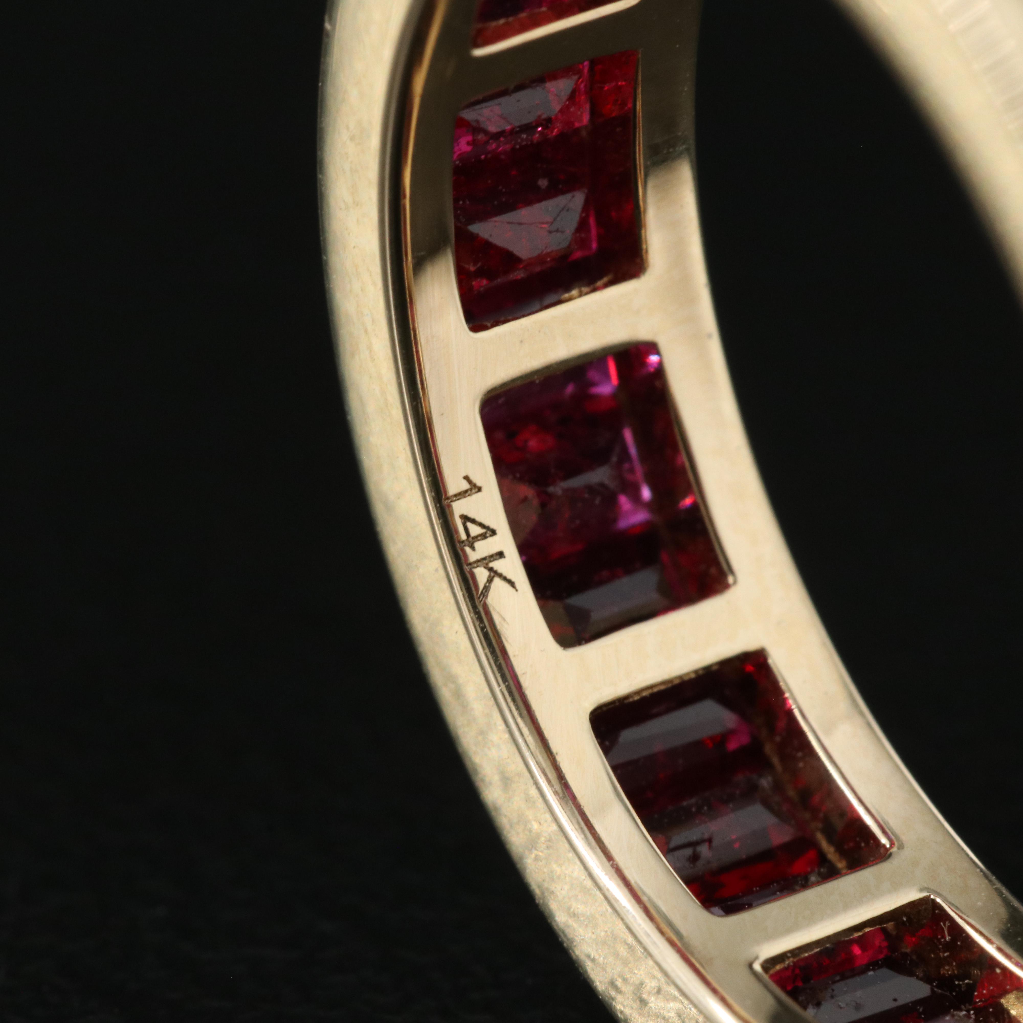 14K Ruby Eternity Band