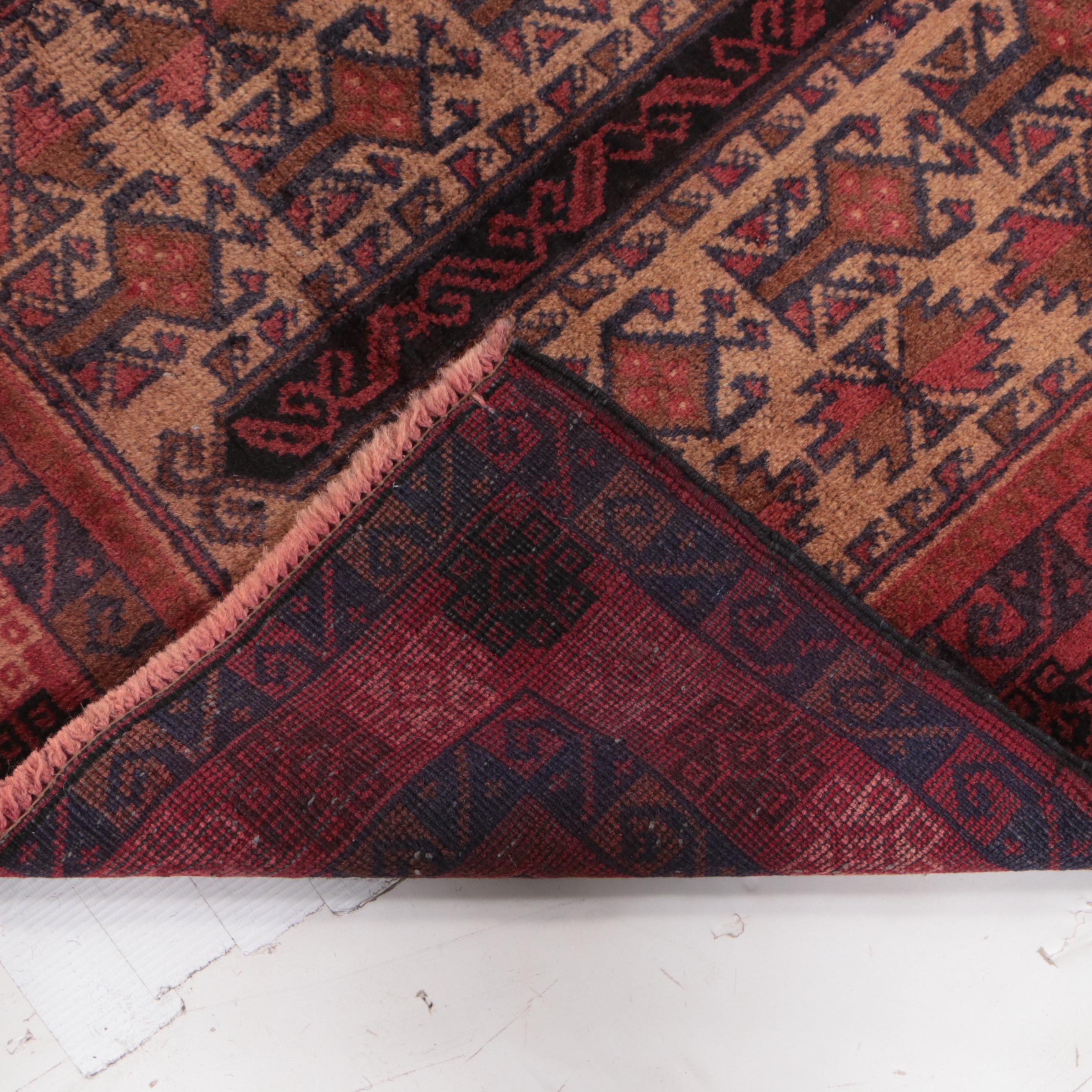 2'9 x 4'9 Hand-Knotted Afghan Baluch Prayer Rug