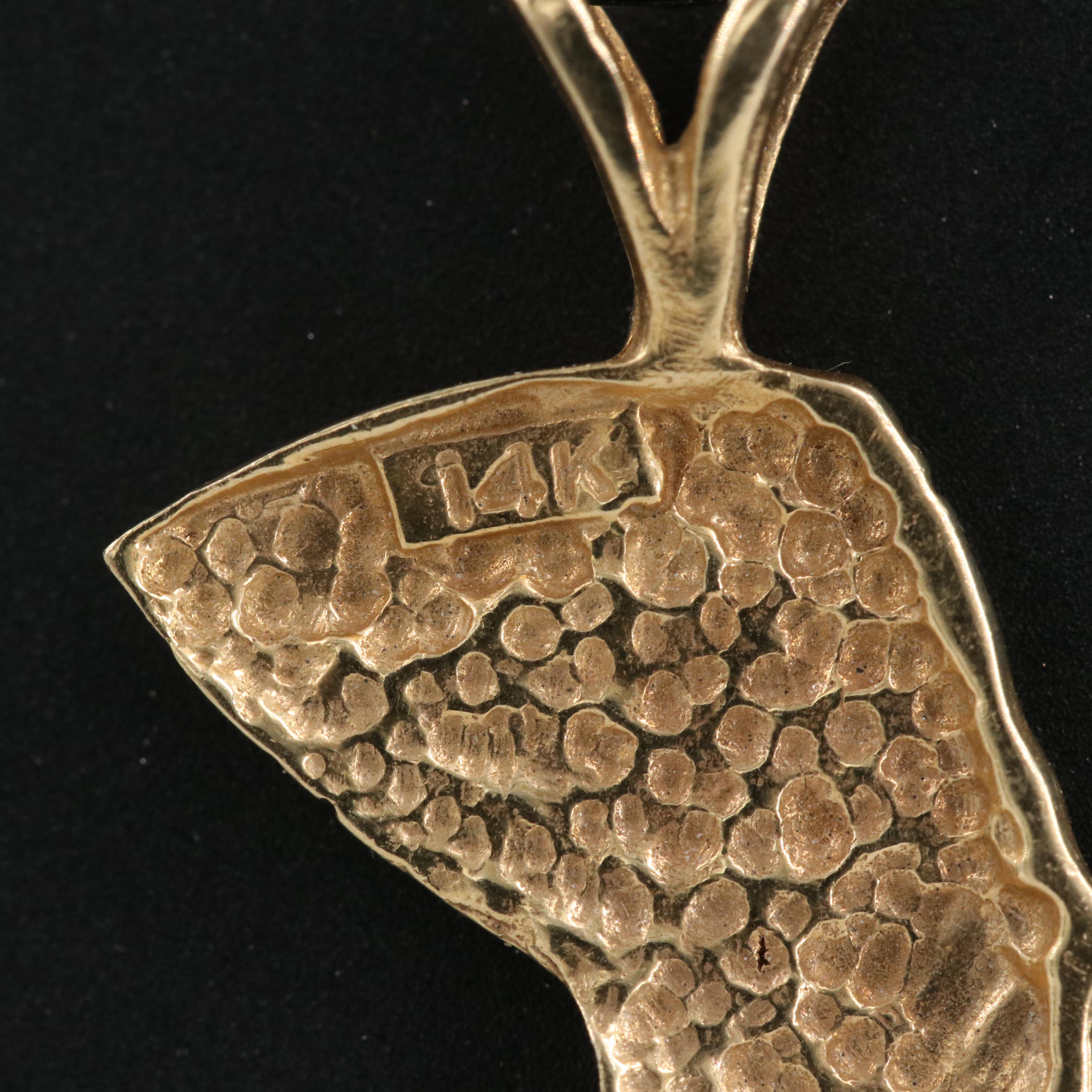 14K Nefertiti Pendant