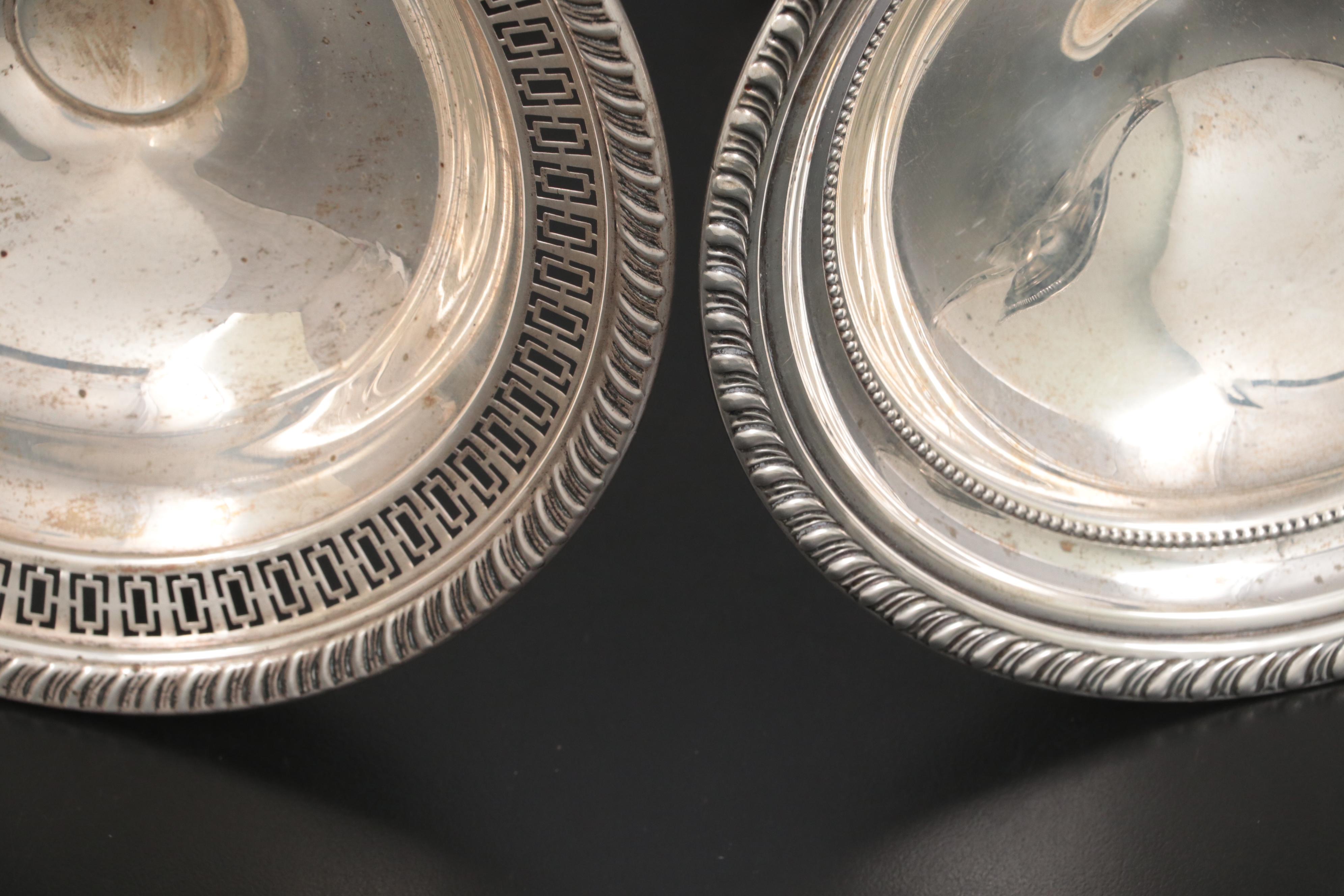 Wm. Rogers and Other Weighted Sterling Silver Compotes and Footed Bowl