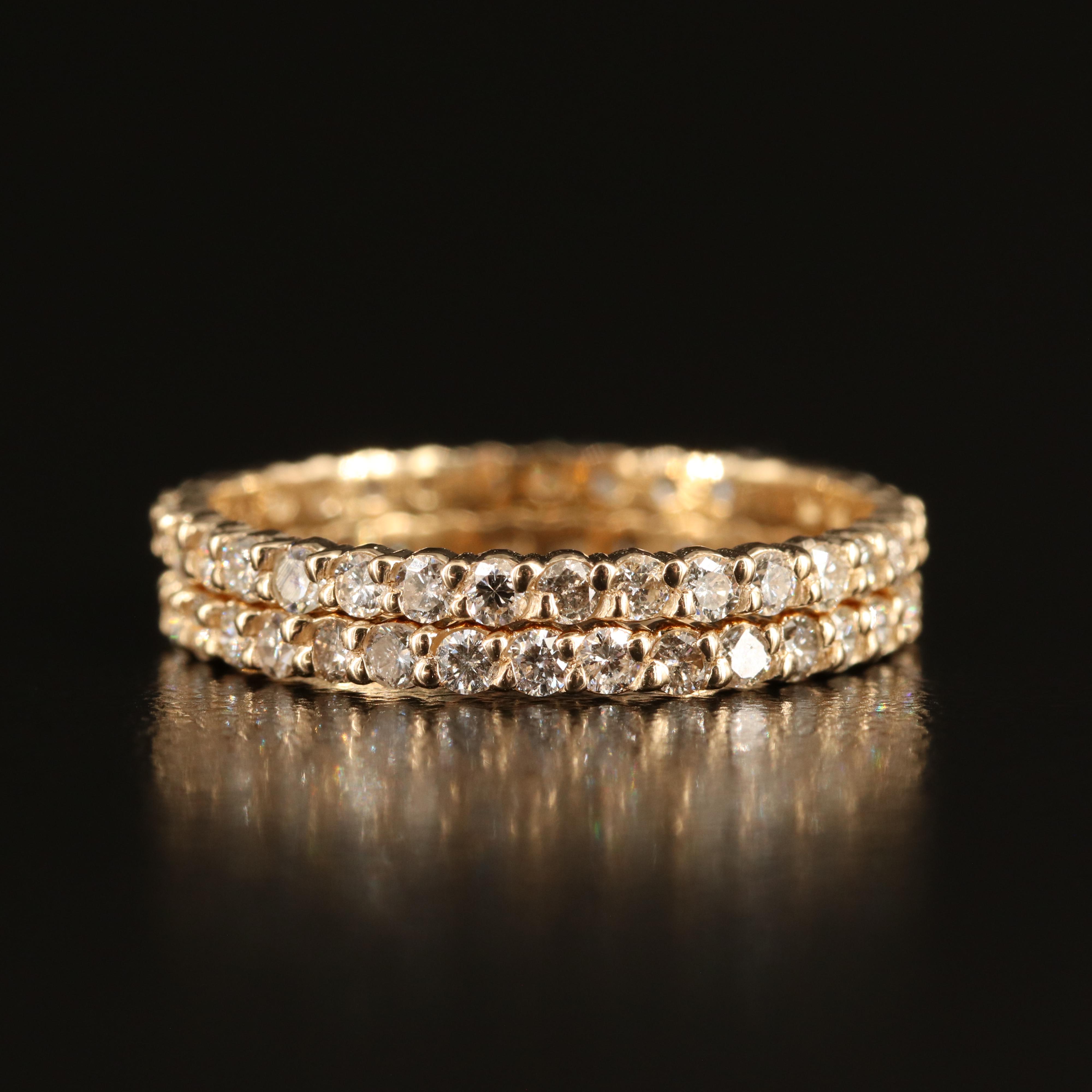 14K 1.16 CTW Diamond Eternity Bands