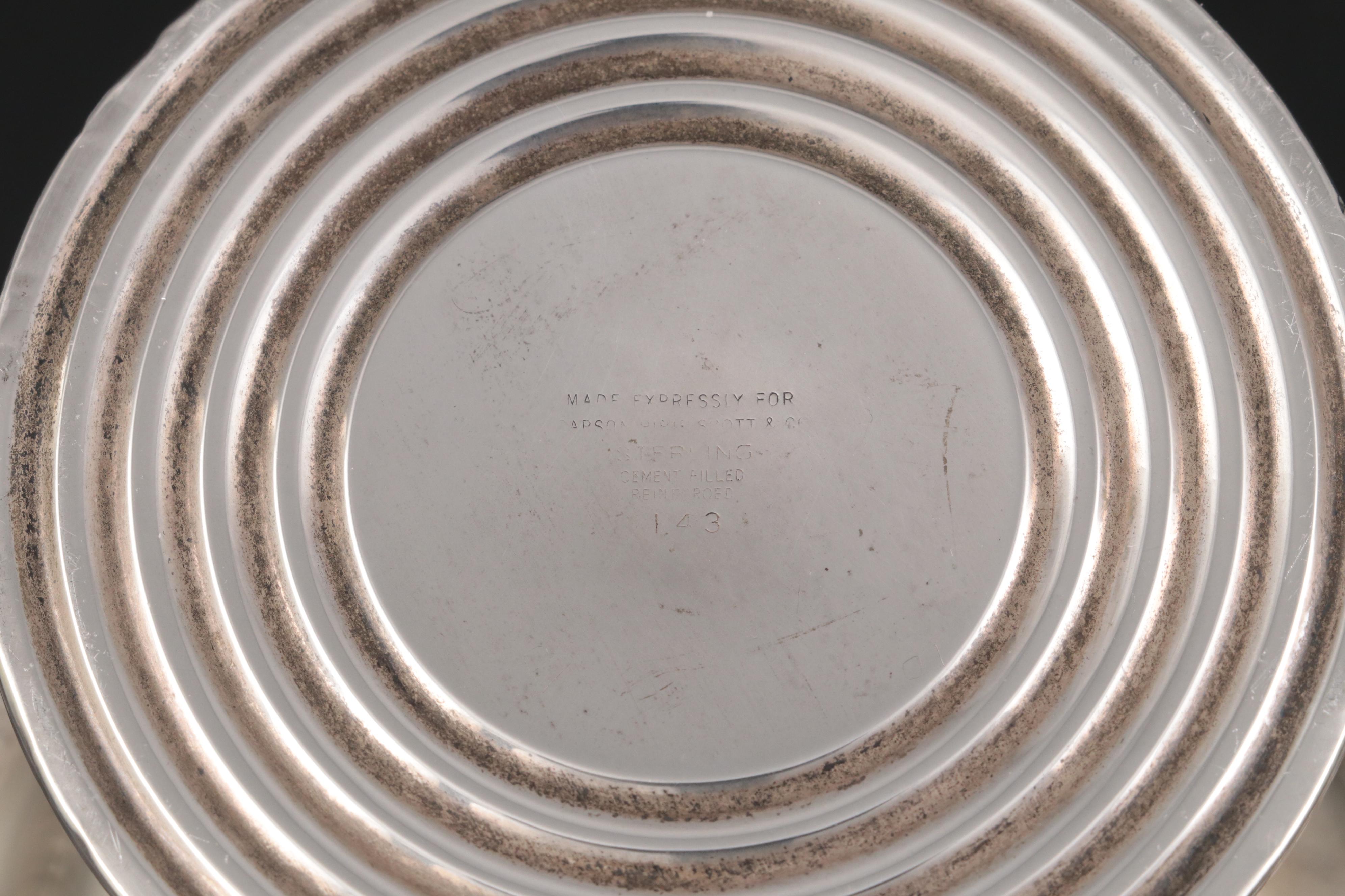 Wm. Rogers and Other Weighted Sterling Silver Compotes and Footed Bowl