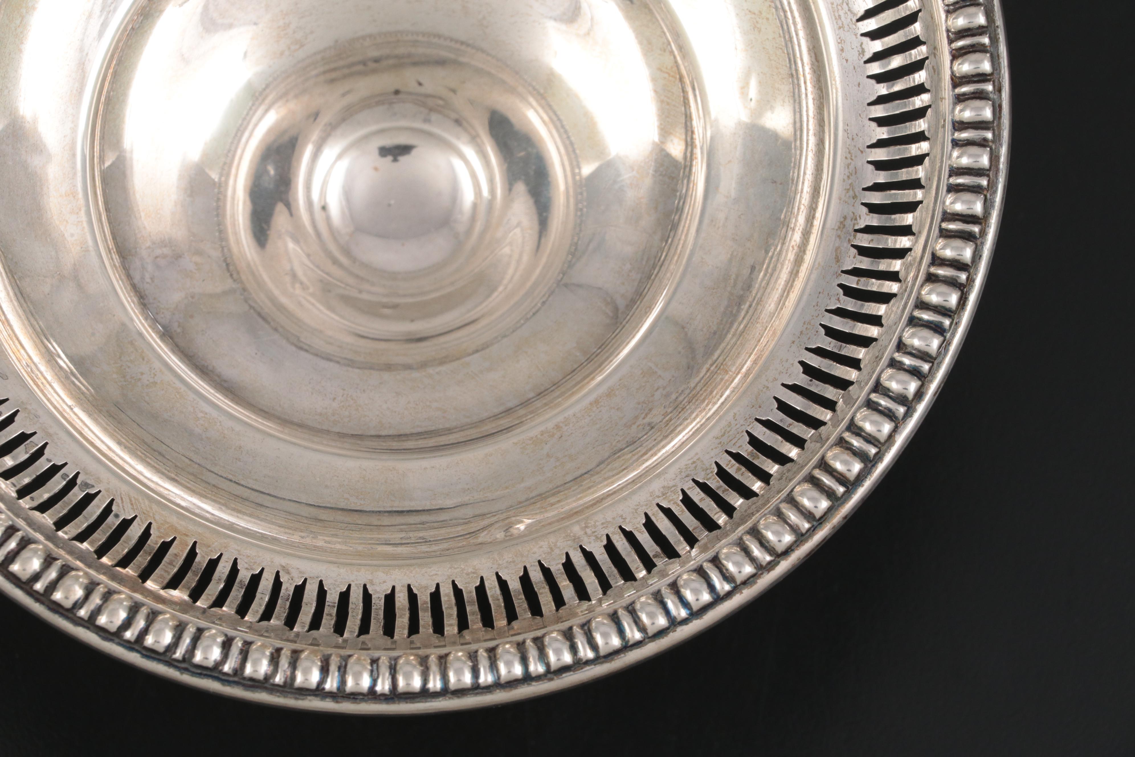 Wm. Rogers and Other Weighted Sterling Silver Compotes and Footed Bowl