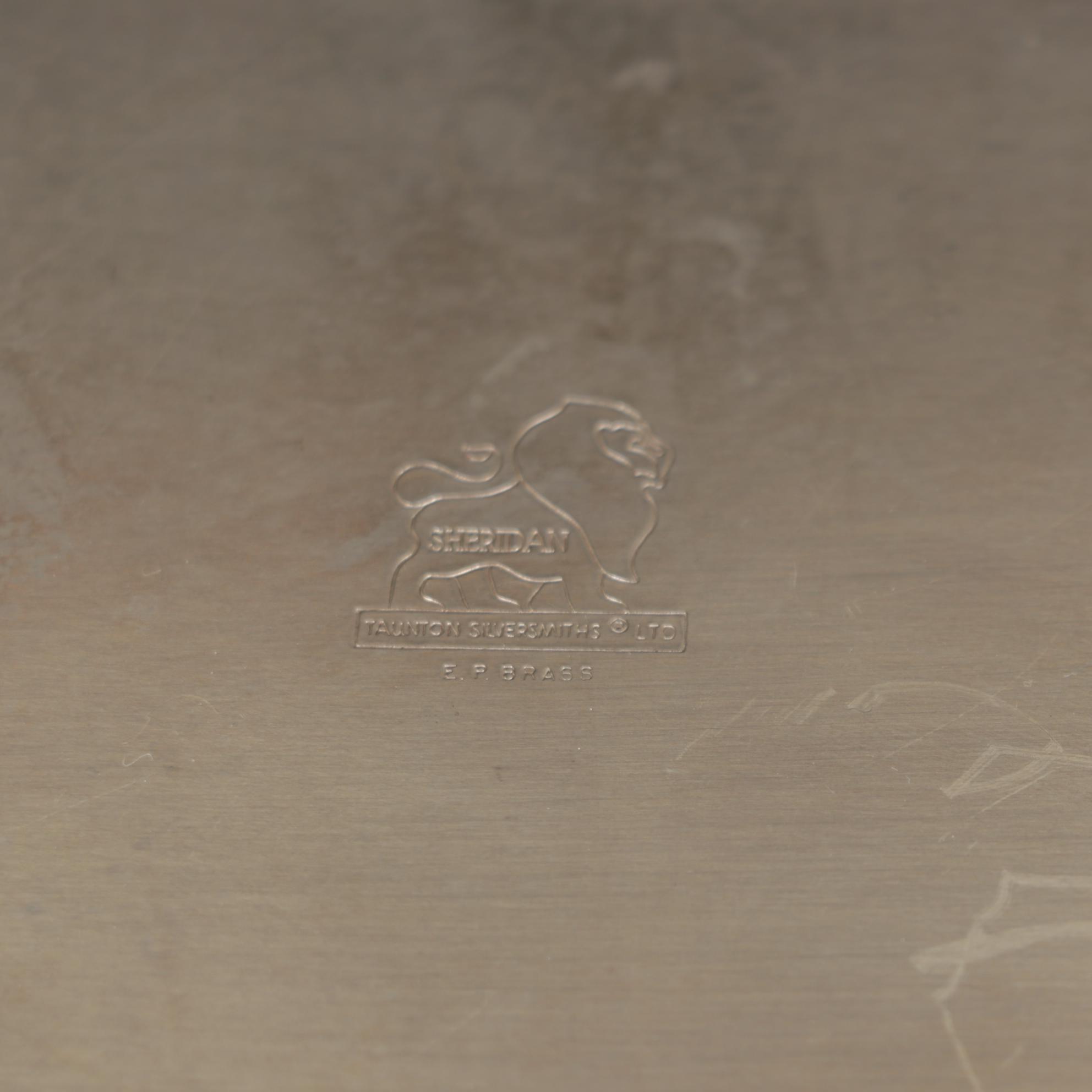 Sheridan Silver Co. "Harvest Grape" Silver Plate Punch Bowl and Tray