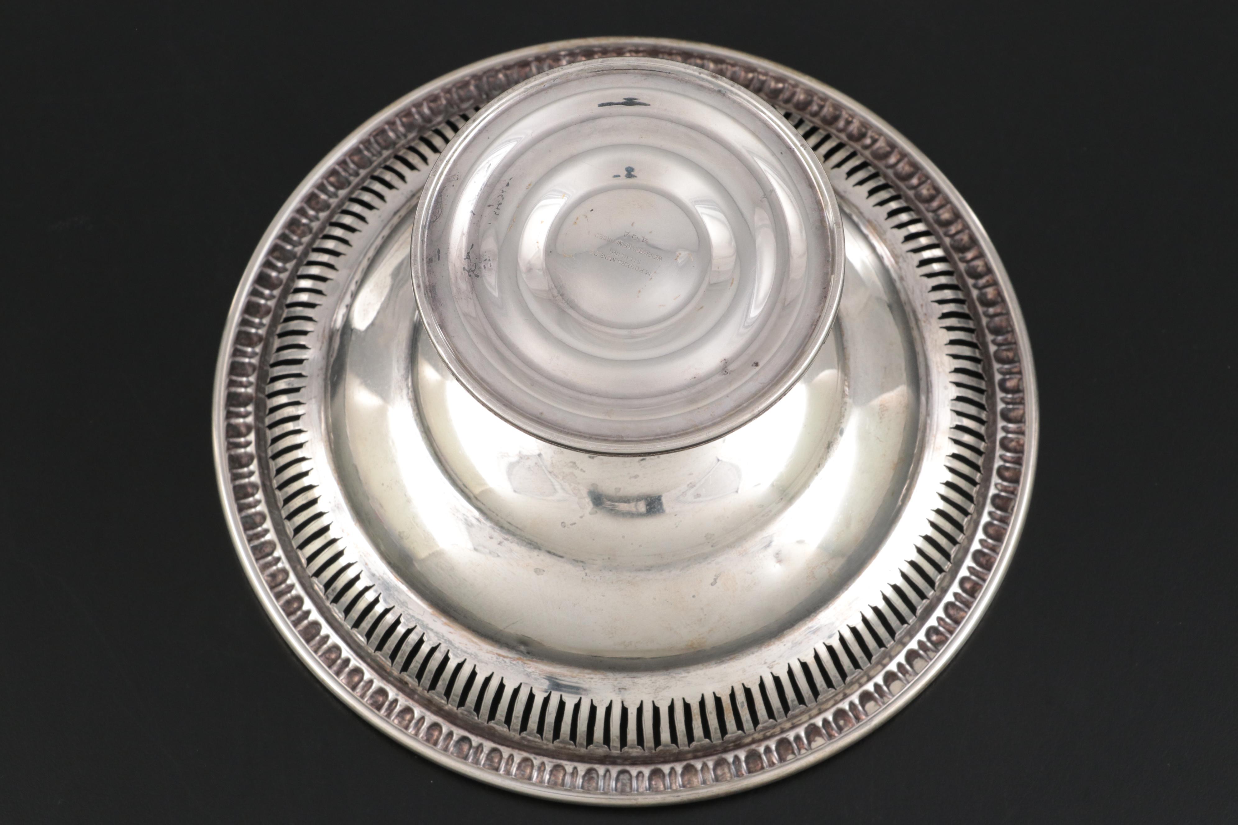 Wm. Rogers and Other Weighted Sterling Silver Compotes and Footed Bowl