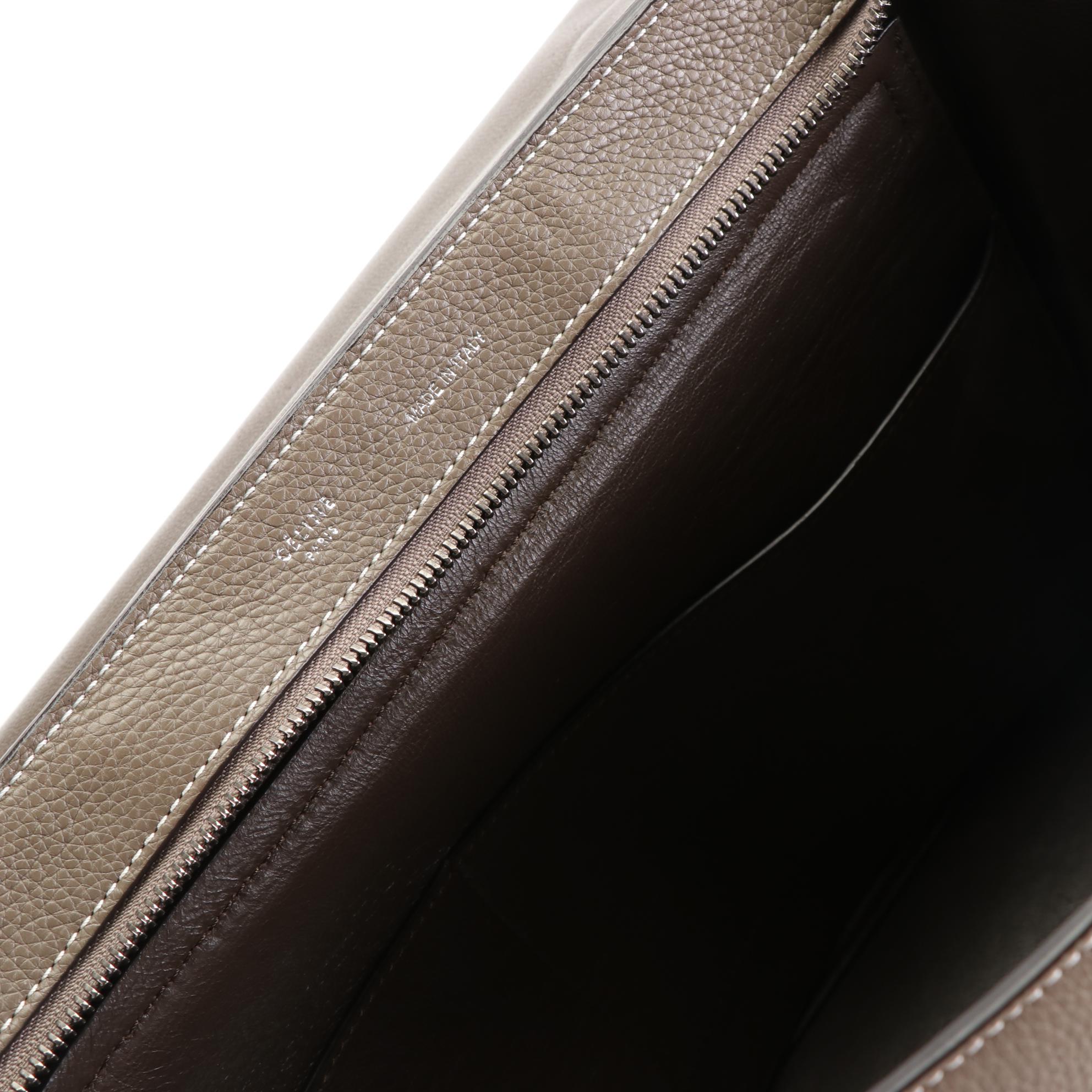 Céline Medium Trapeze Two-Way Bag in Suede and Grained Leather