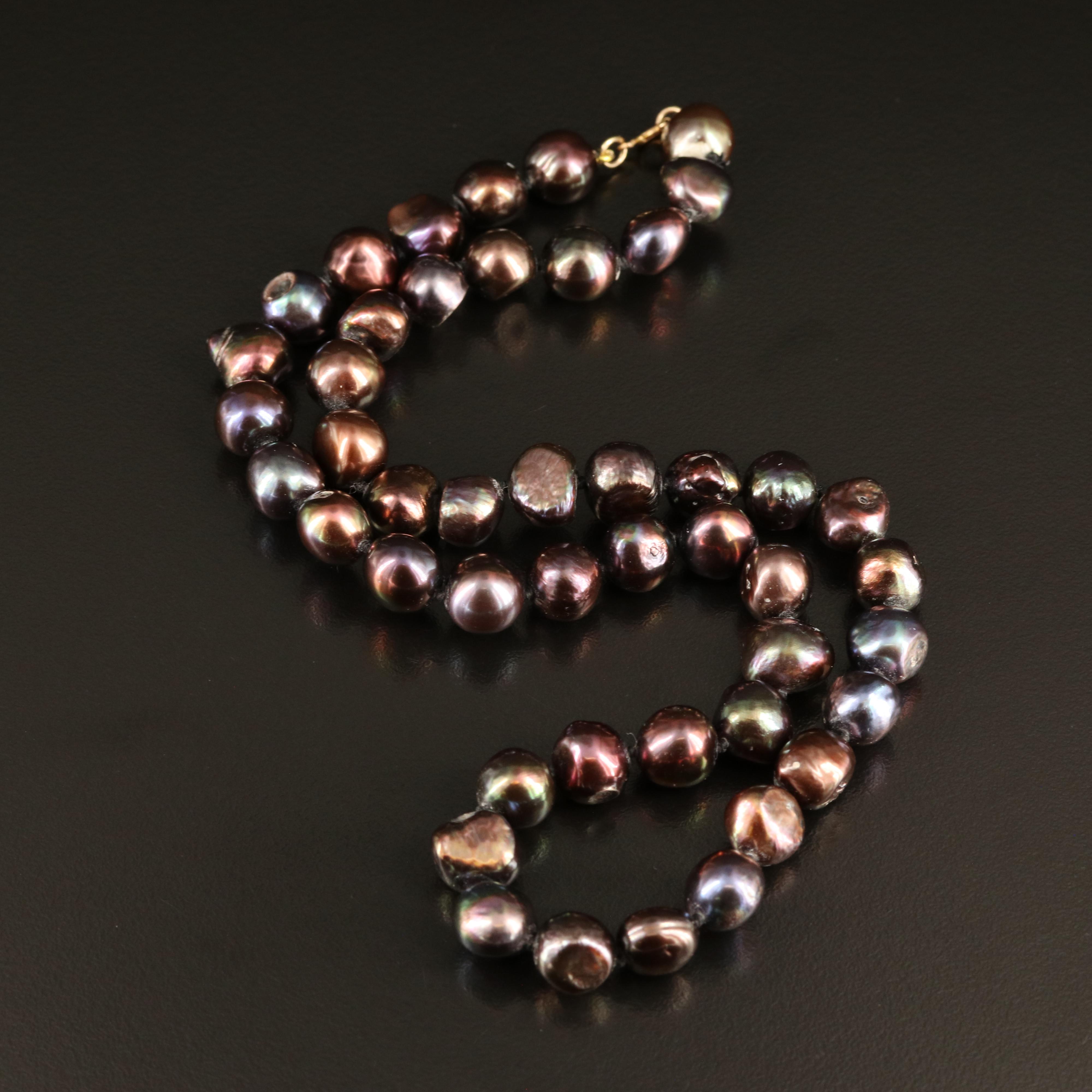 Baroque Pearl Necklace with 14K Clasp