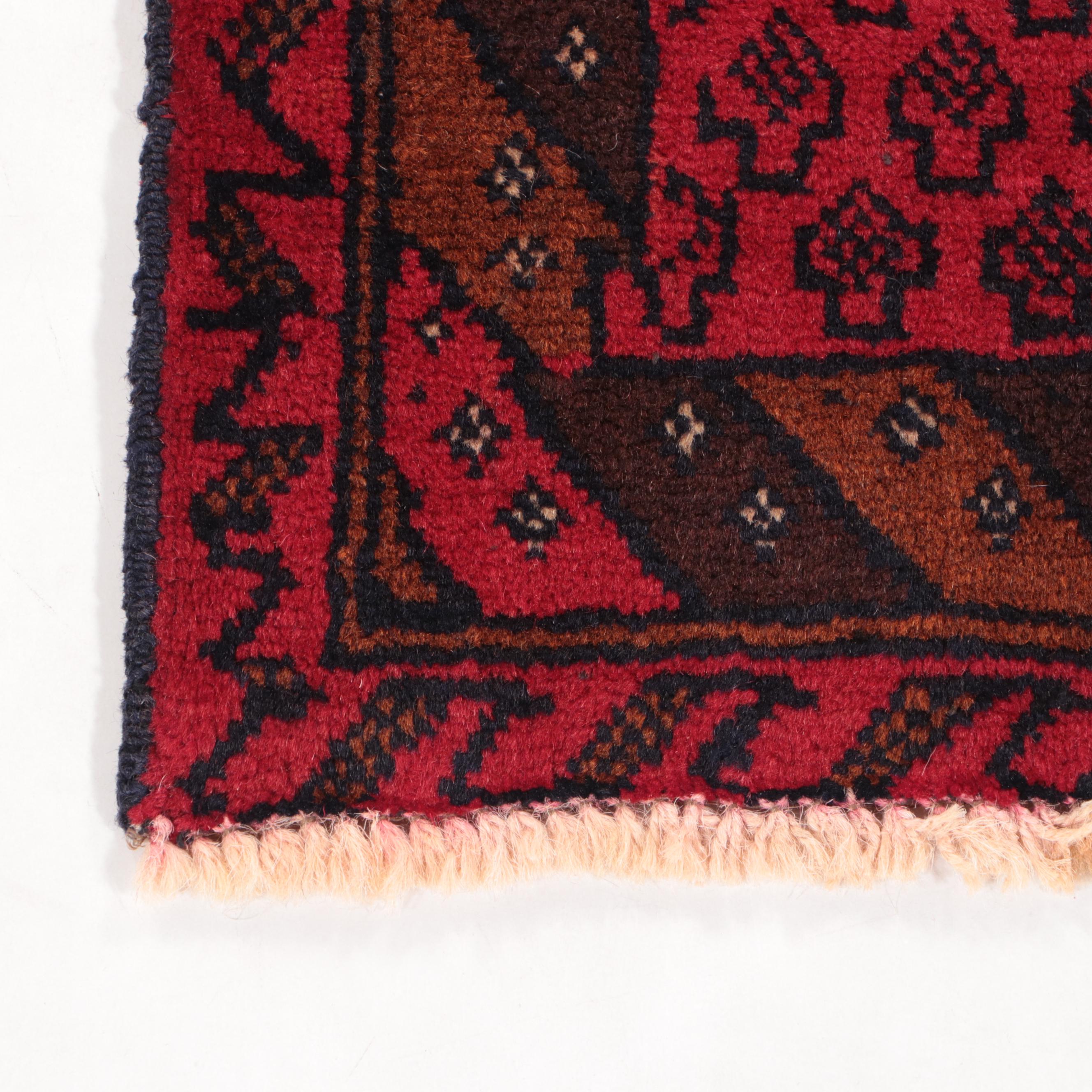 2'10 x 4'10 Hand-Knotted Afghan Baluch Accent Rug